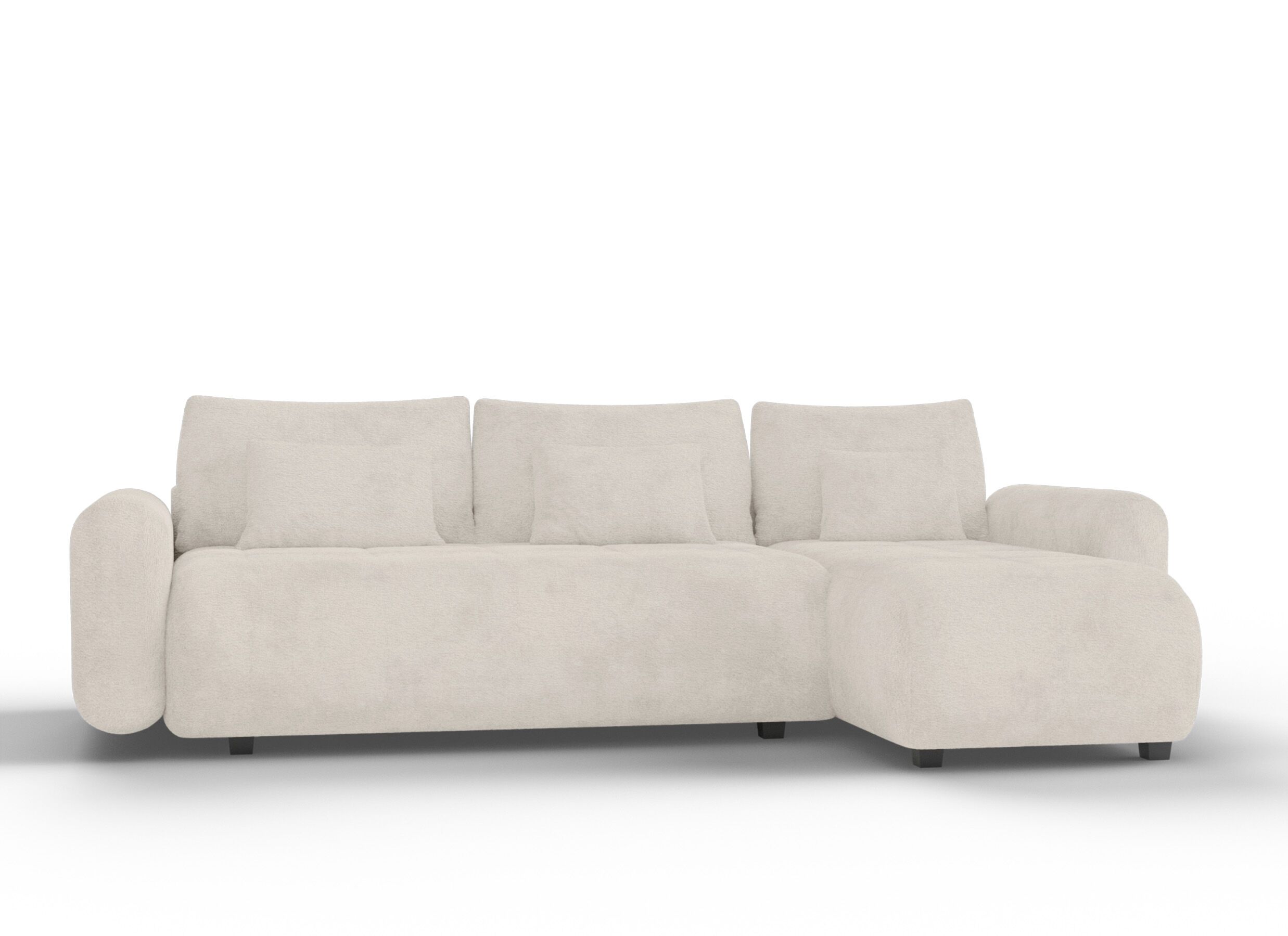 Hoeksalon Olivio 277x177cm - stof - beige - Hoeksalon Olivio 277x177cm - stof - beige