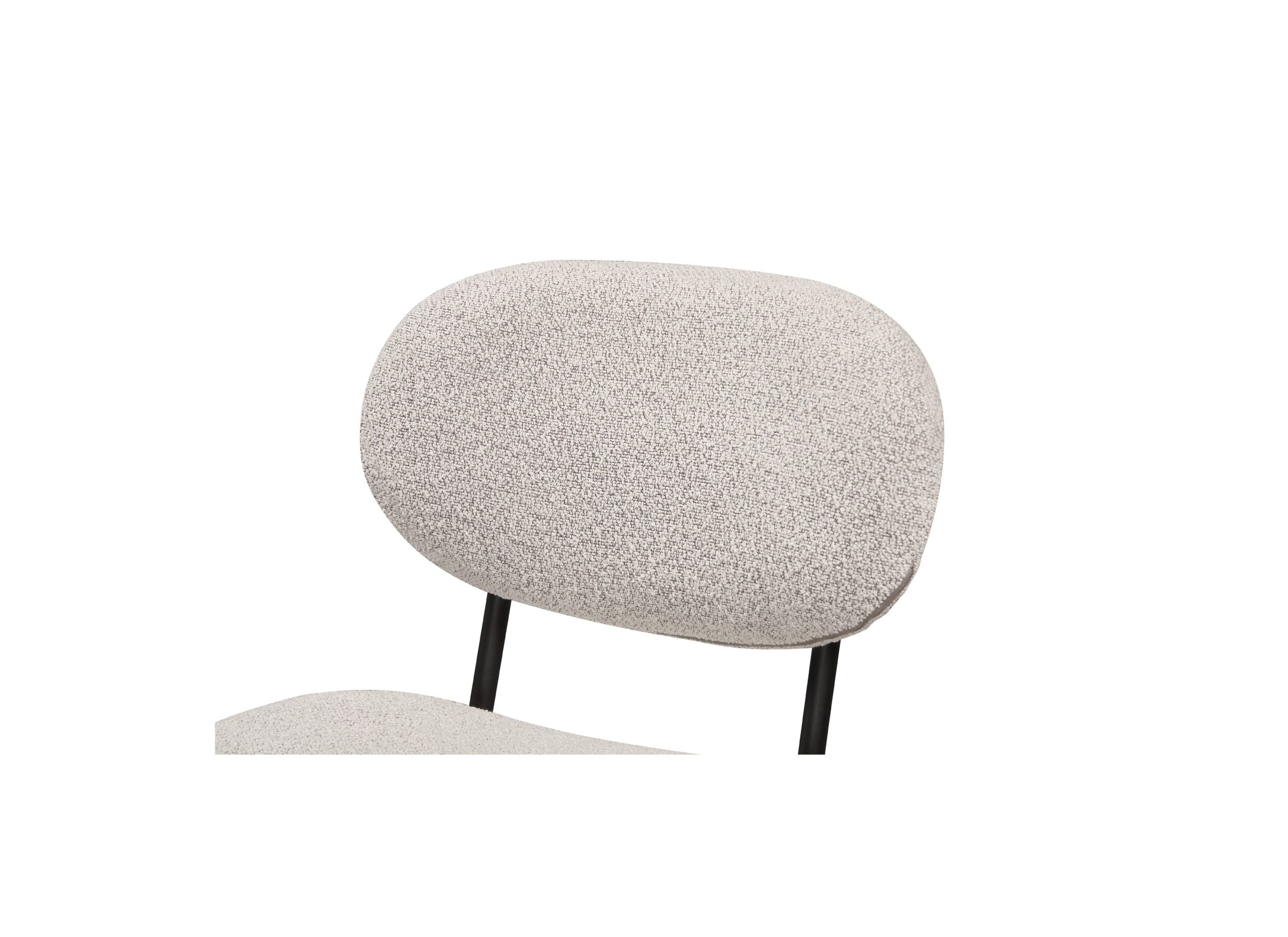 Chaise Mento 80x47x49cm - tissu - gris