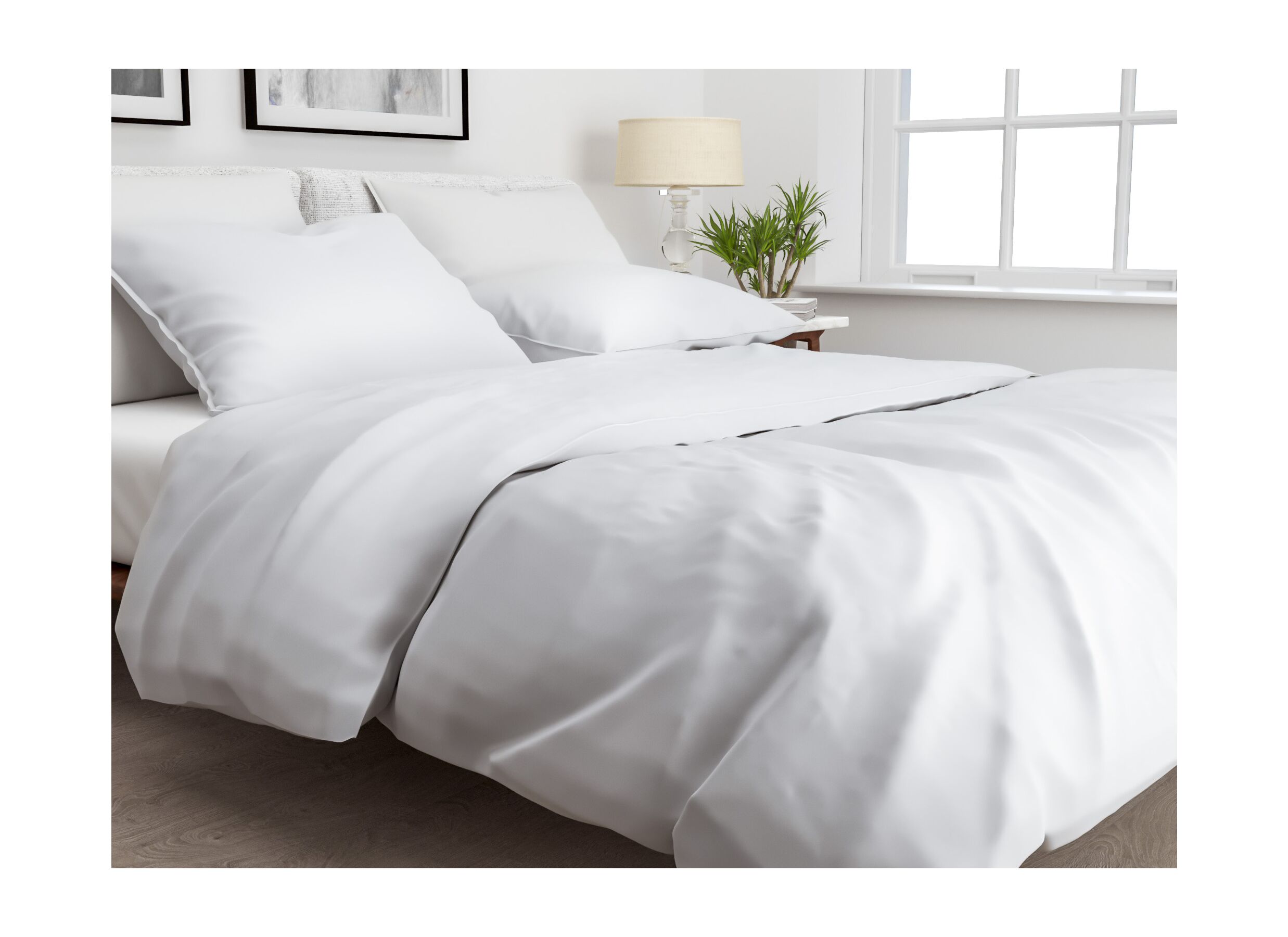 Foto ambiance - Housse de couette 200x220cm coton satin