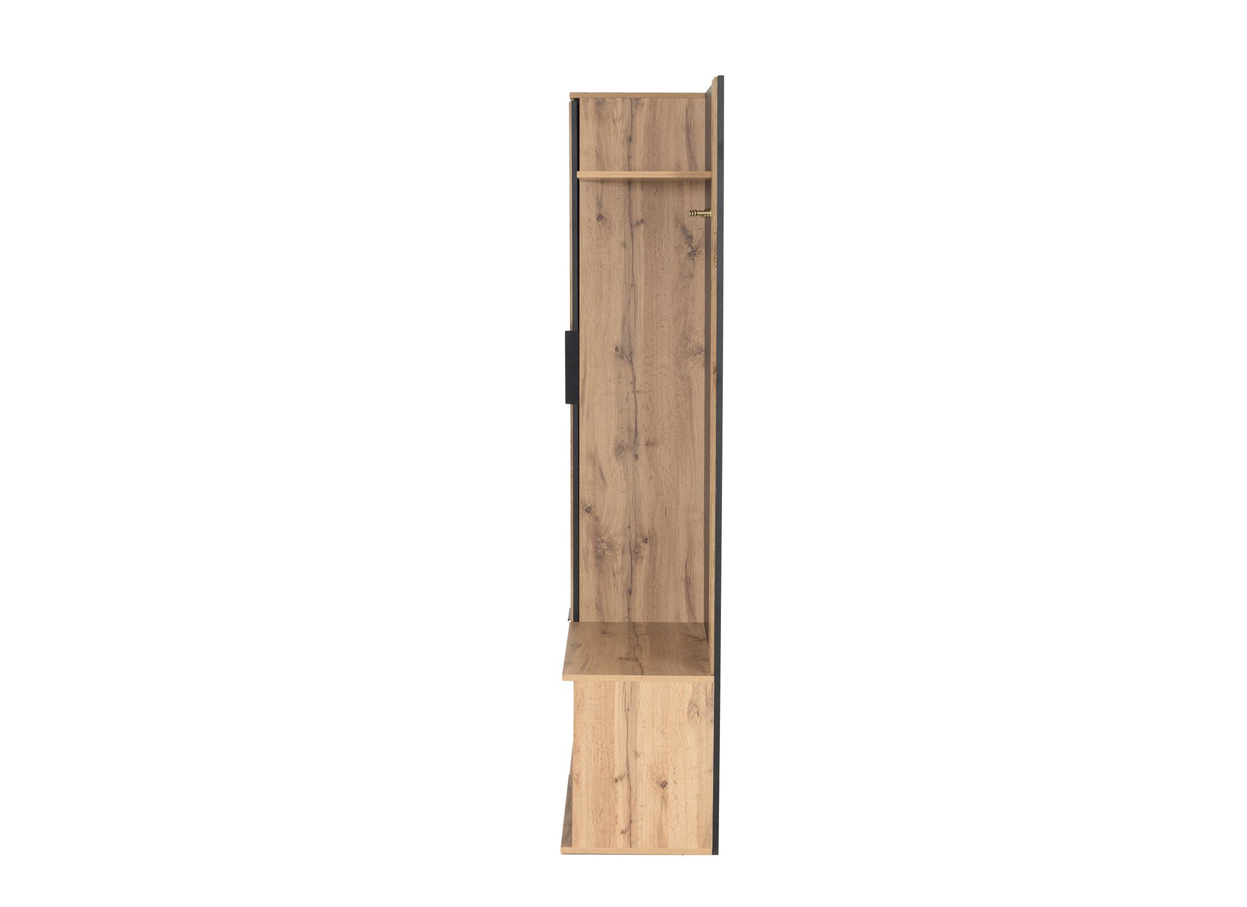 Aperçu - Meuble d'entrée Tamarisk 140cm - mélamine - wotan oak & noir