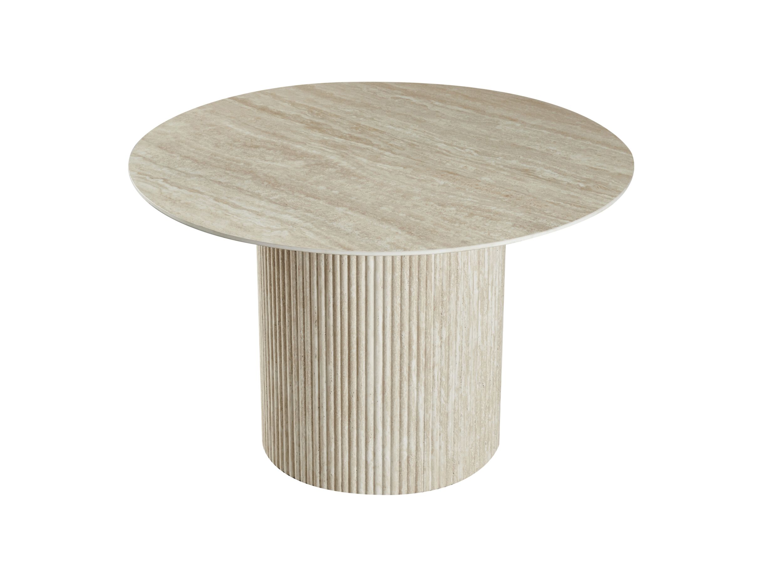 Hoofdfoto - Ronde tafel Ø120cm - keramiek - beige travertin look