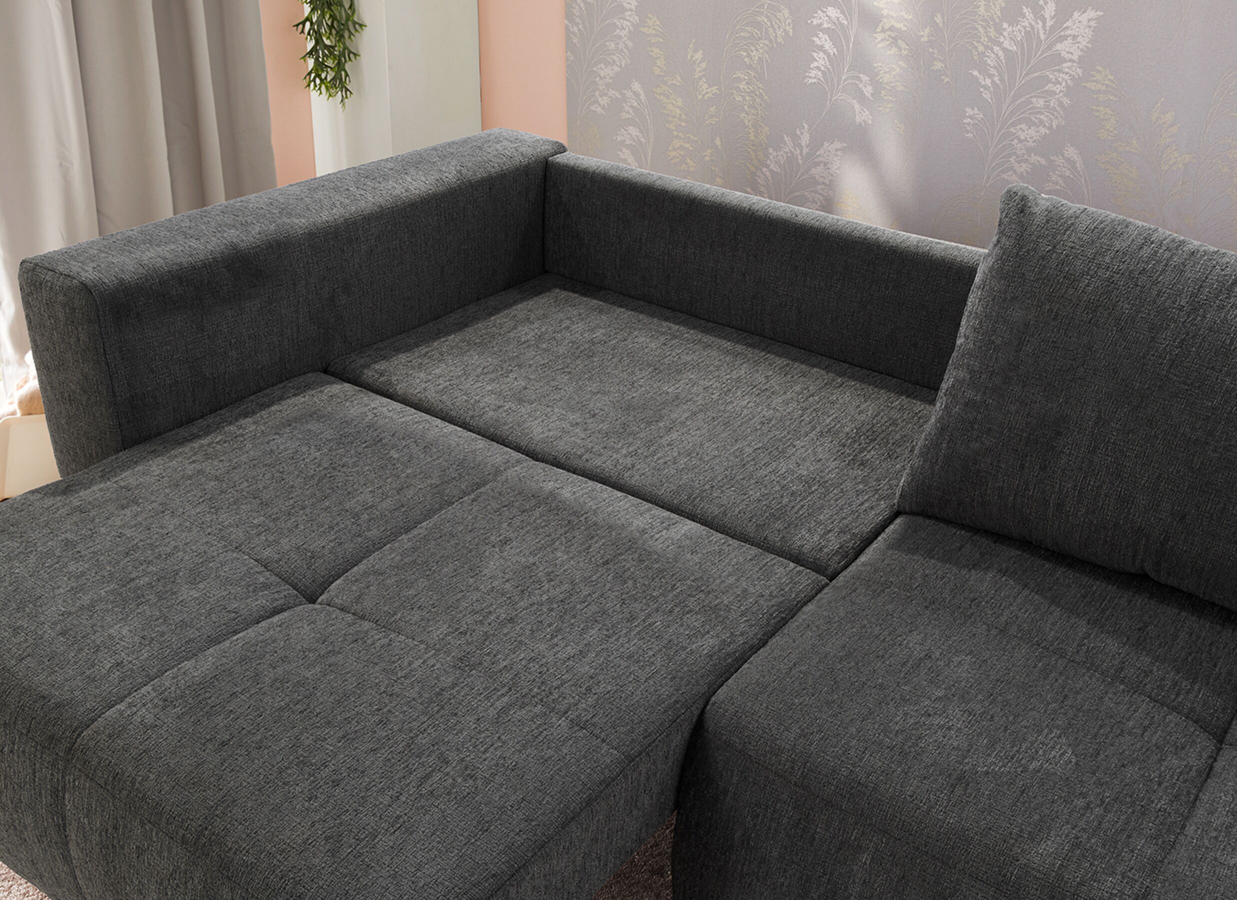 Sfeerfoto - Zetel Relax Bigsofa 4-zit - stof - chenil antraciet