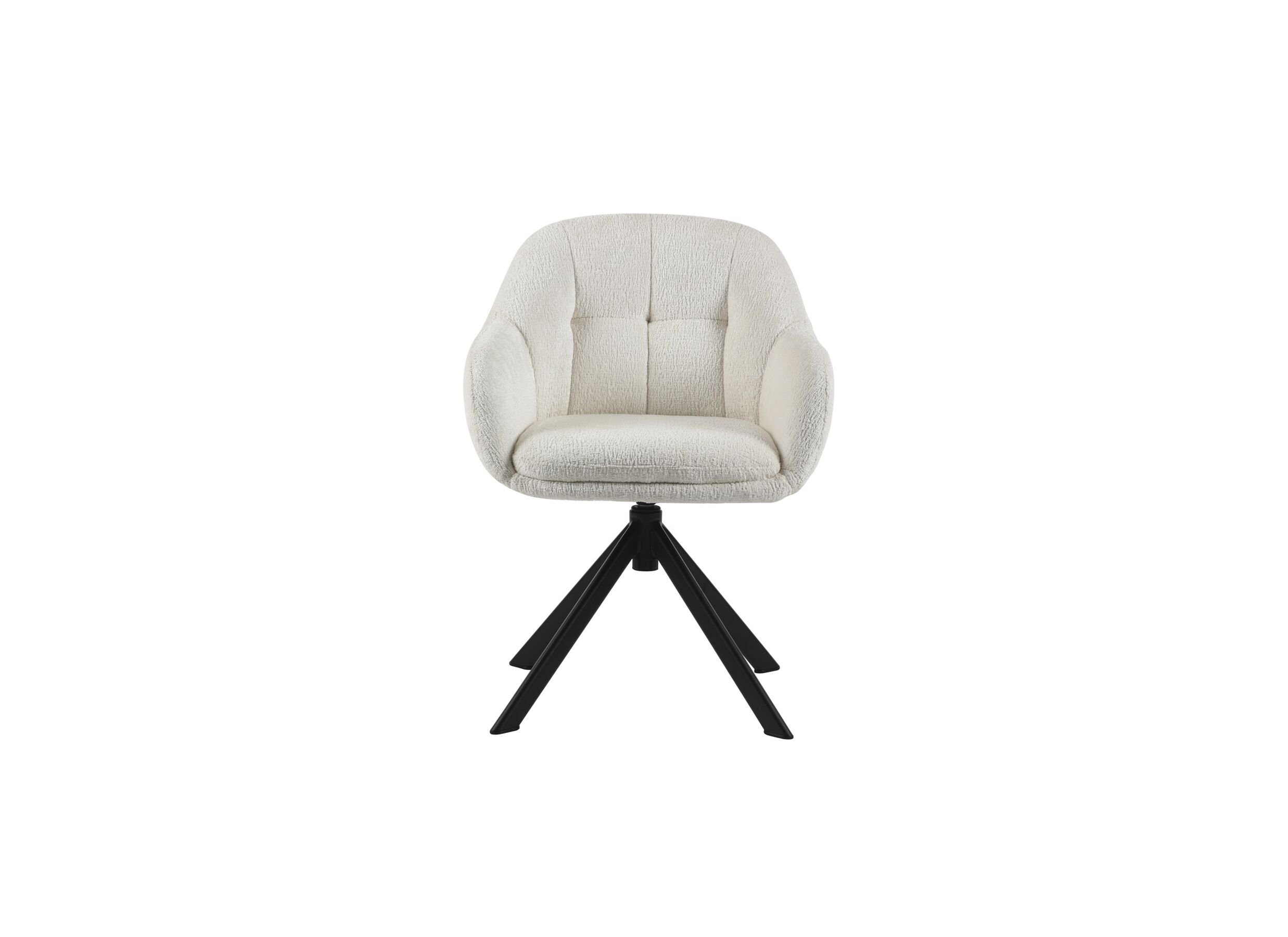Draaistoel Mayday 60x61,5x80cm - polyestervezel - wit