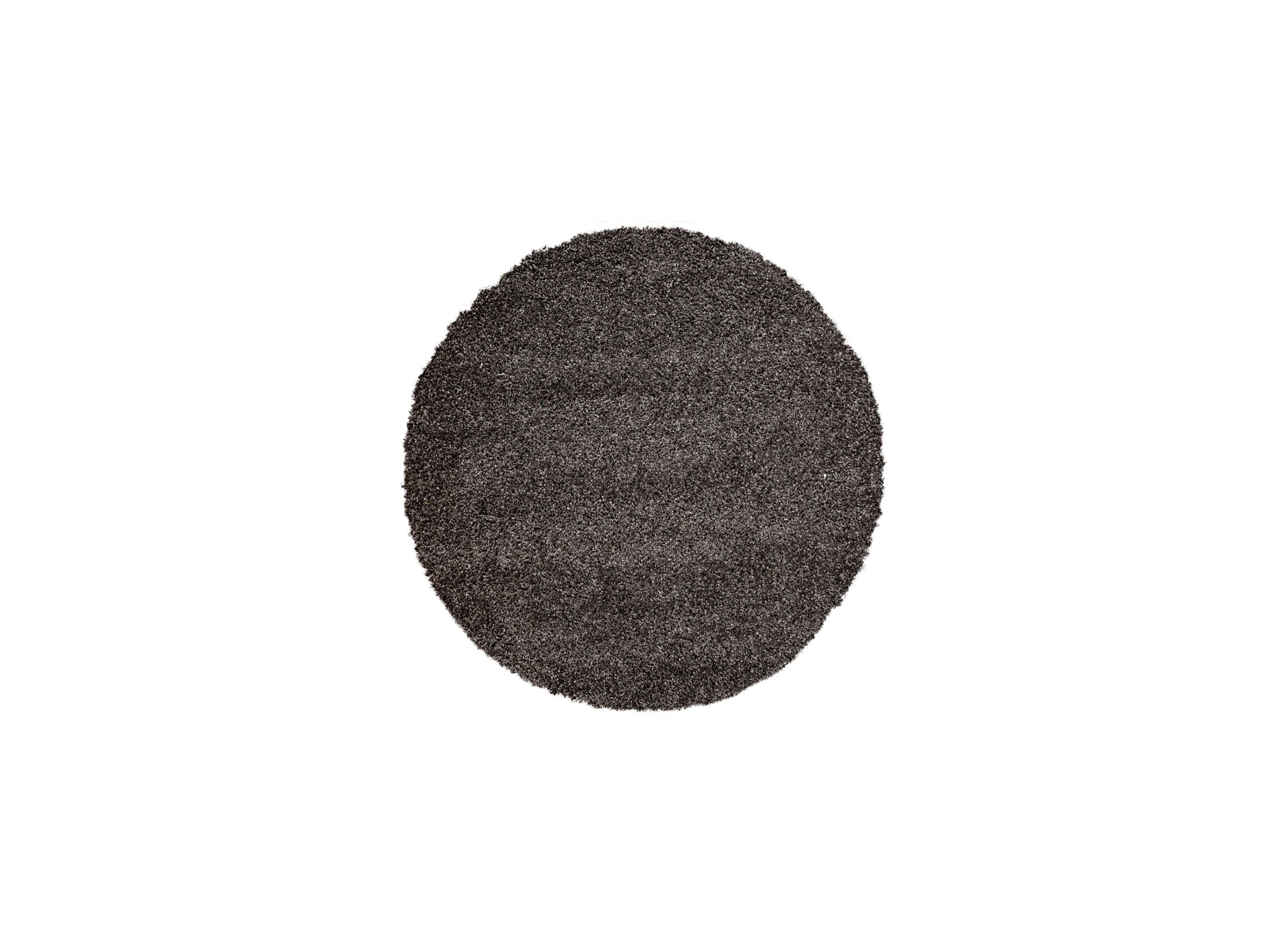 Tapis rond Twilight Ø160cm poils longs charcoal - Tapis rond Twister Ø160cm - polypropylène - charcoal