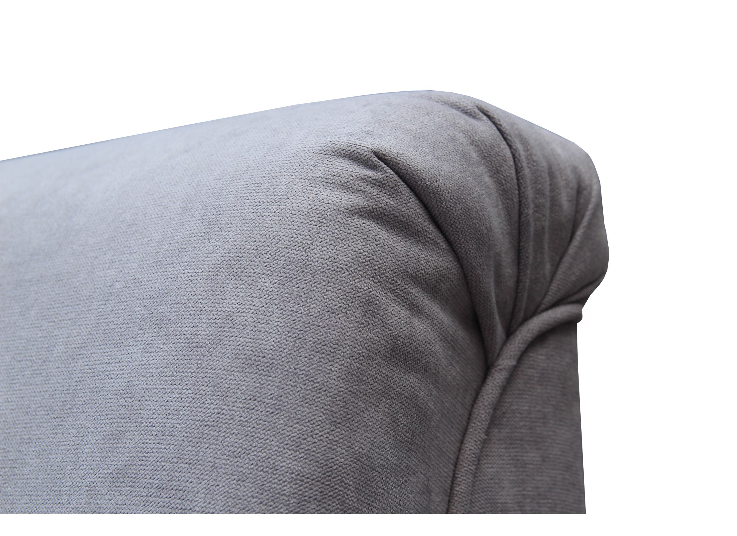 Canapé d'angle Caro 272x197cm - tissu - gris moyen avec fonction de lit et rangement