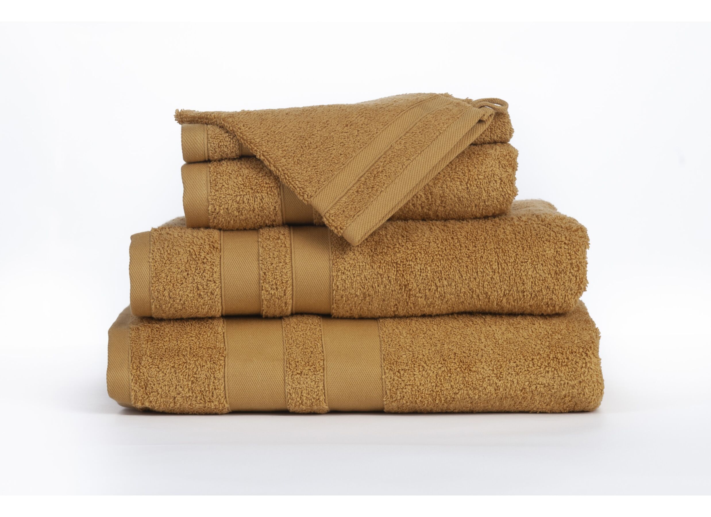 Photo ensemble - Gant de toilette Katharina 16x21cm mustard