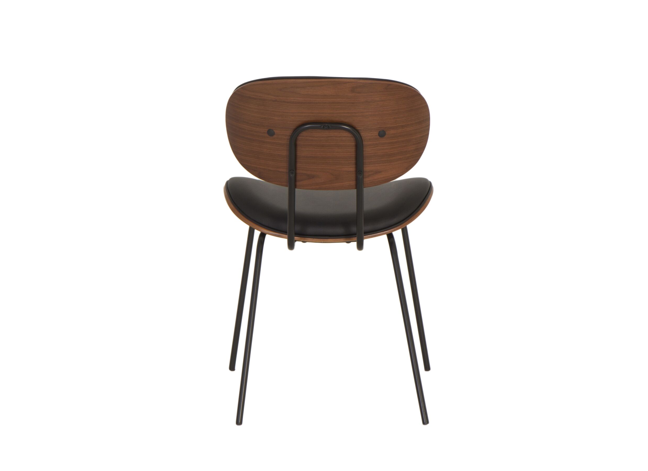 Detail - Chaise Ruby 51x57x79cm - similicuir - noir/brun