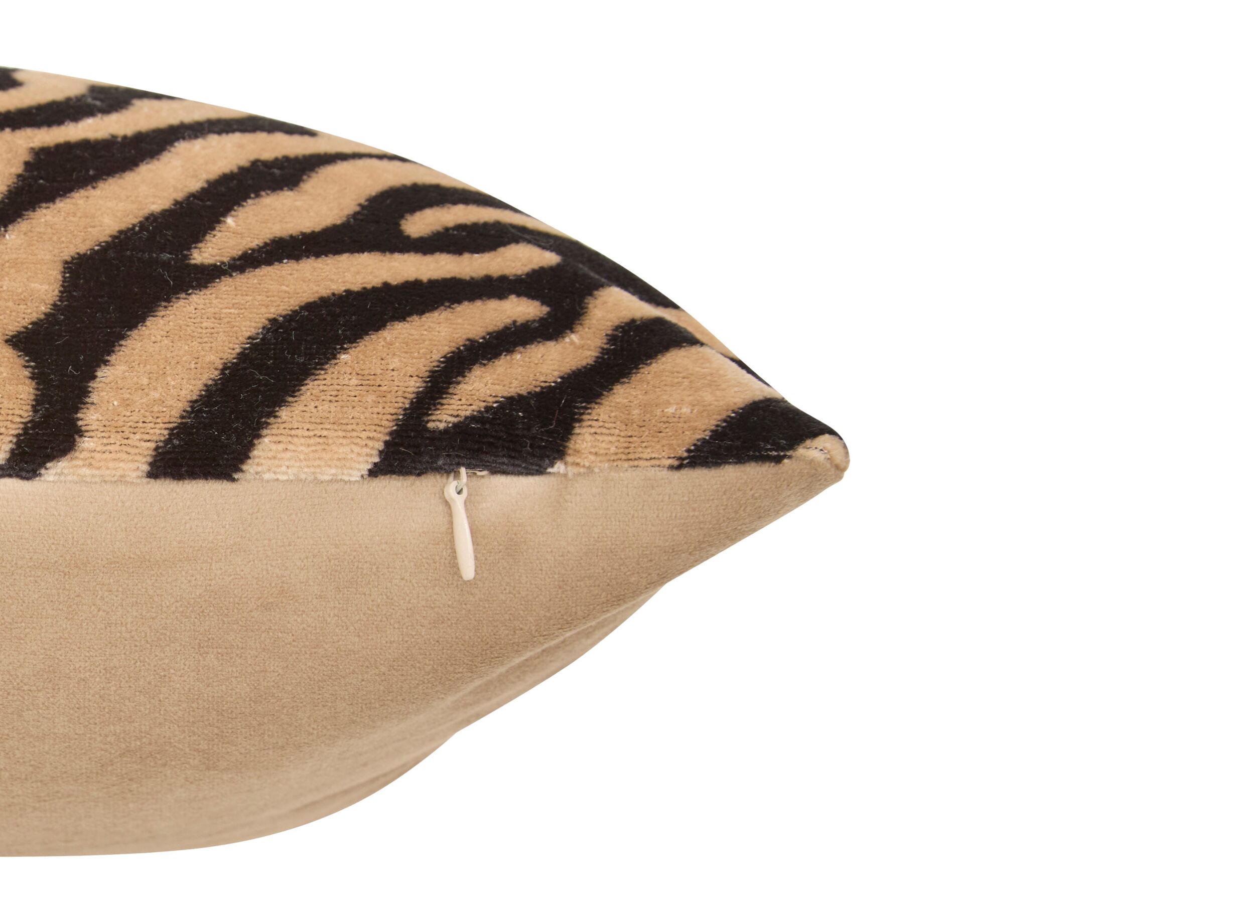 Detailfoto - Kussen Lynra 40x40cm - polyester - bruin & zwart