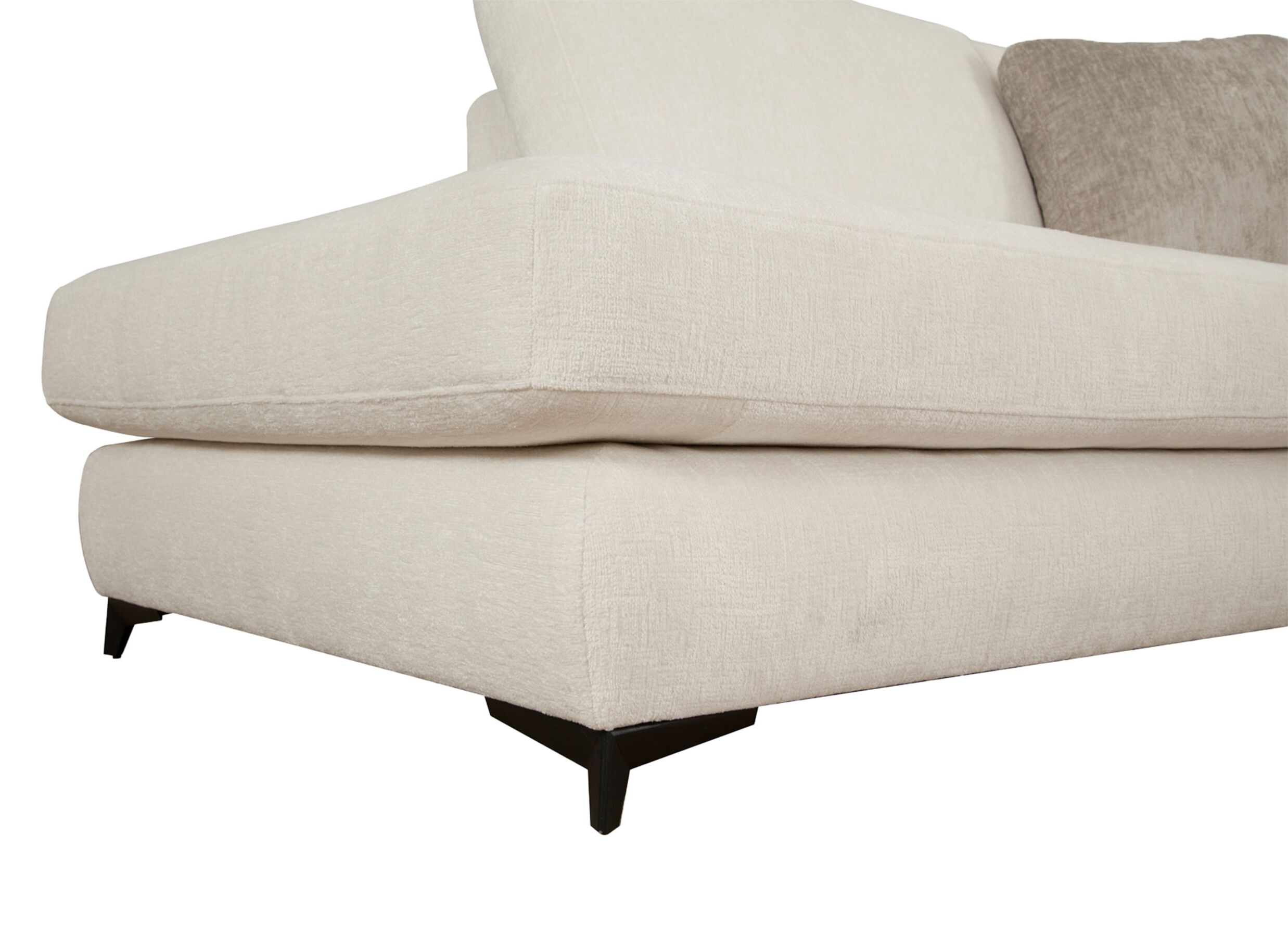 Detailfoto - Hoeksalon Izmir 378x230cm - stof - greige