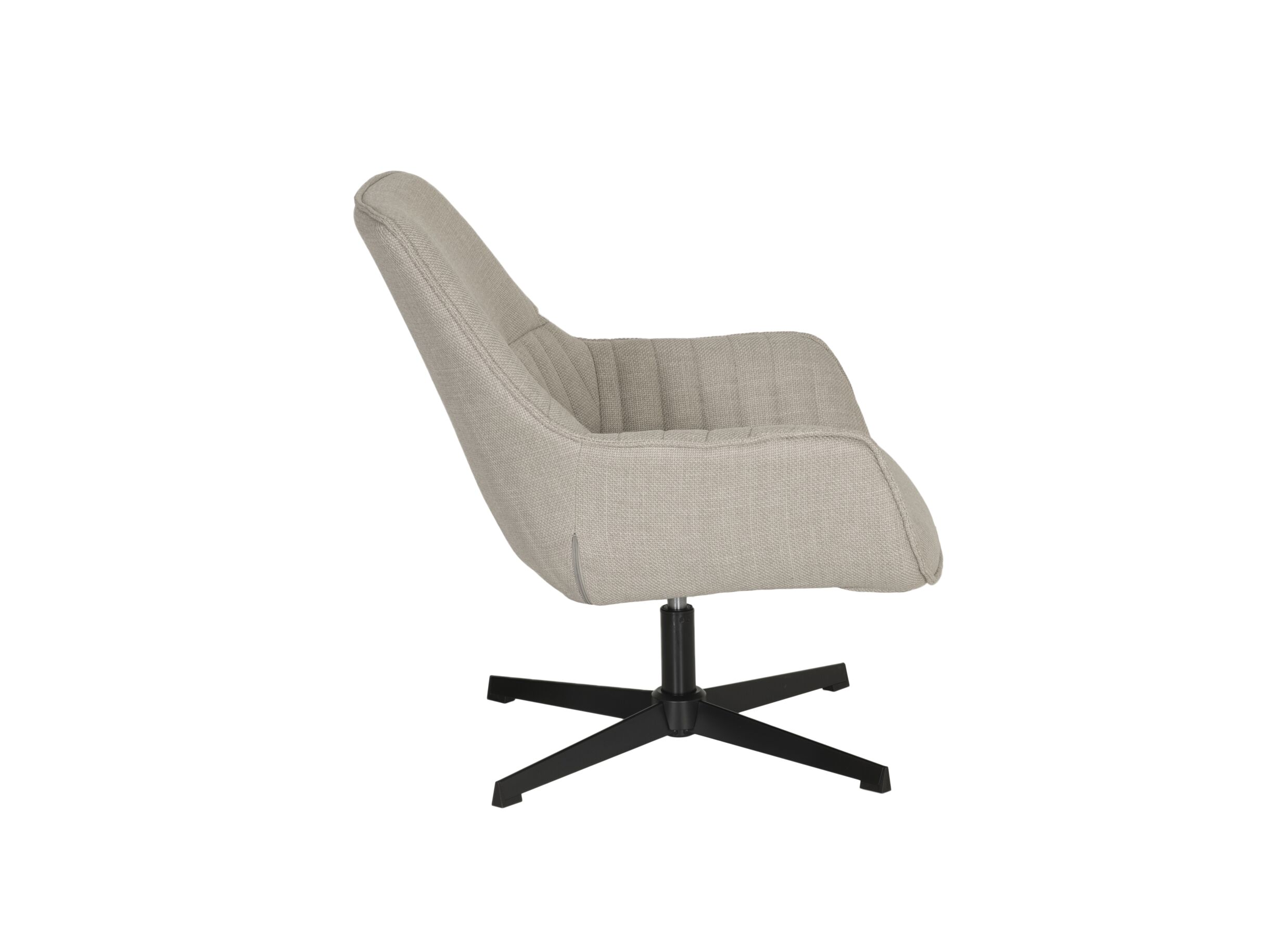 Fauteuil pivotant Tauris 78x90x82cm - tissu - beige
