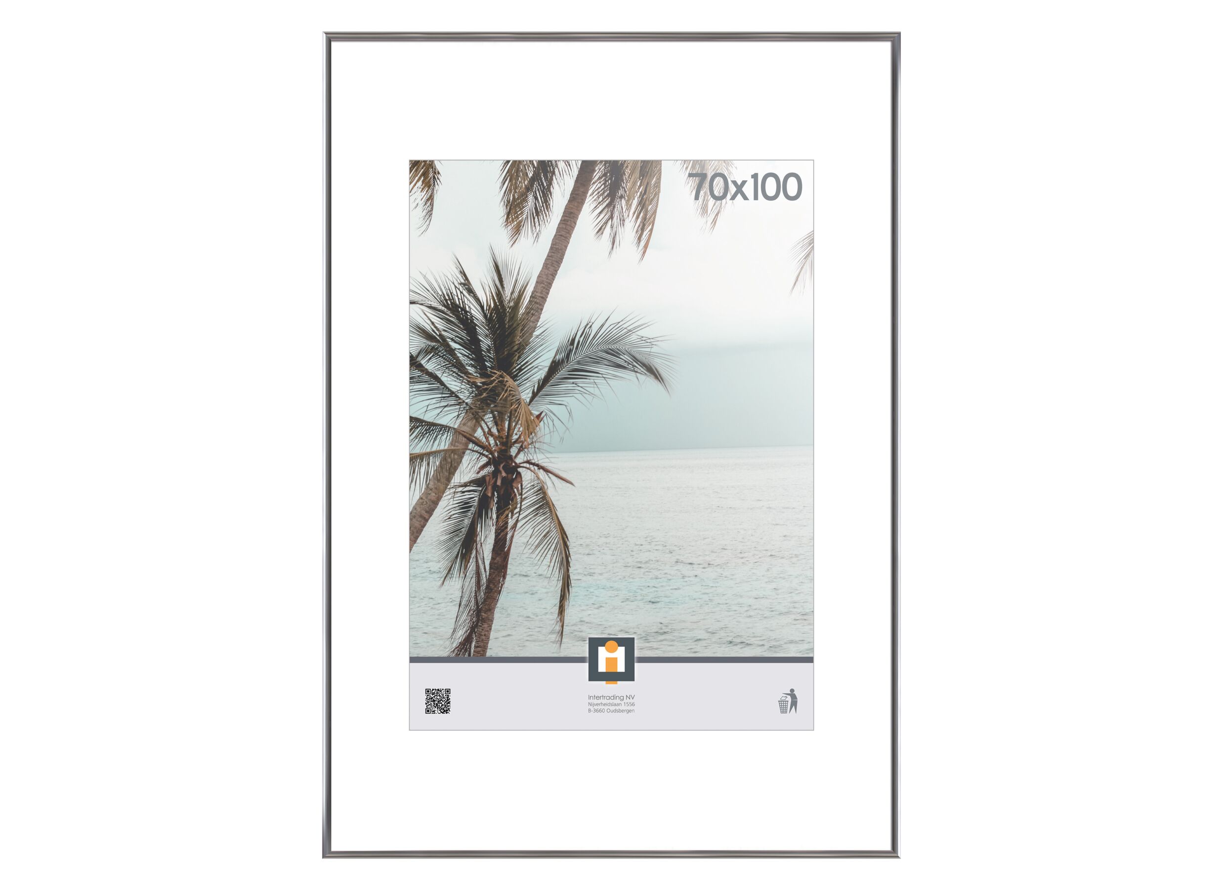 Hoofdfoto - Fotokader Kyoto 100x70cm - kunststof & glas - zilver