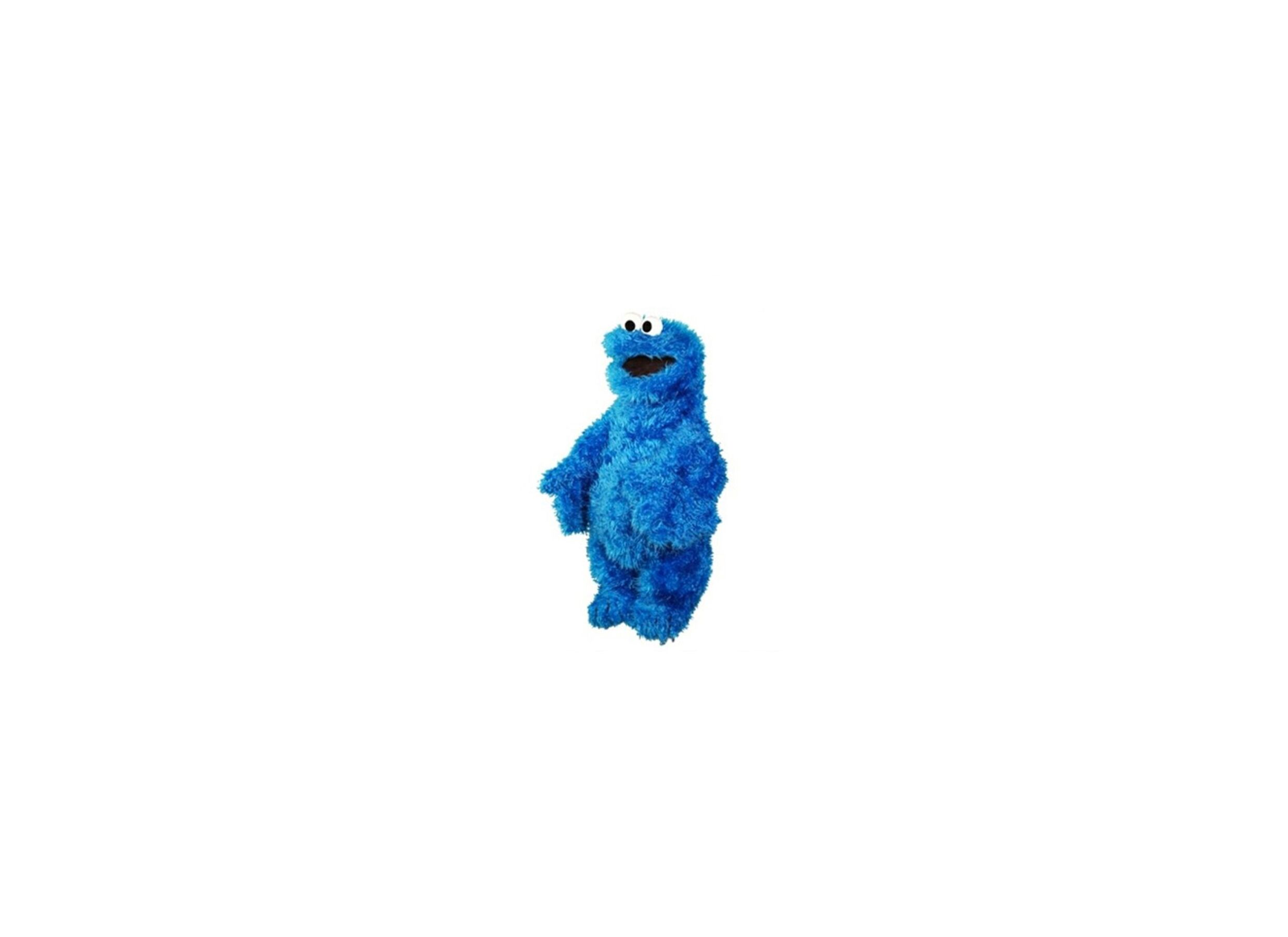 Plus Important - Marionnette à main Sesame Street Cookiemonster H45cm - polyester - bleu