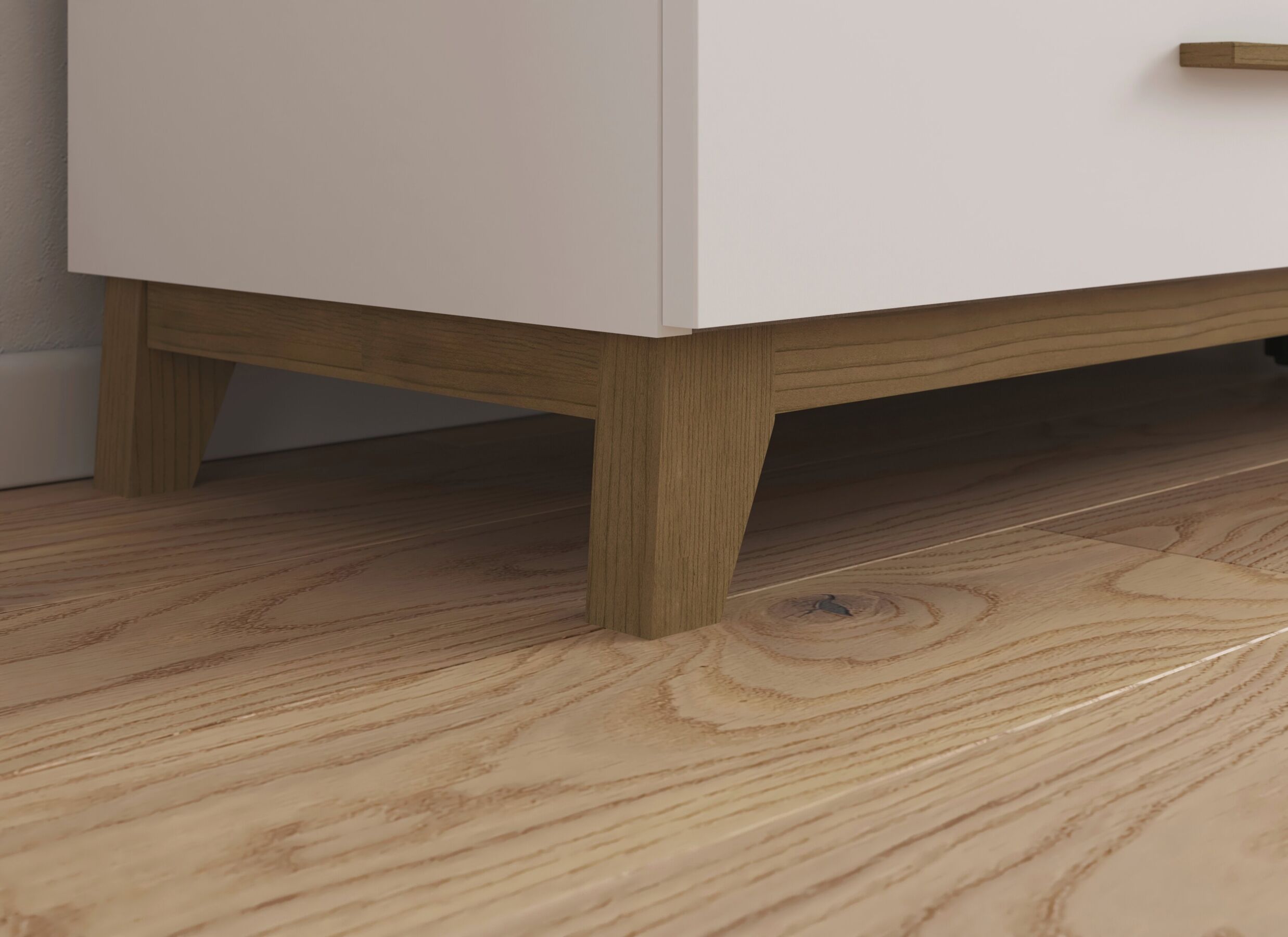 Detail - Commode 120x42x69cm - décor - blanc