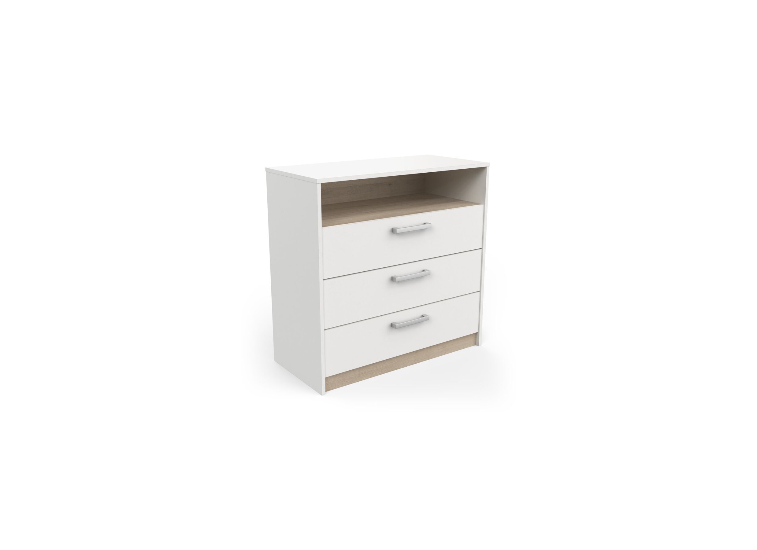 Commode Watson 83x40x81cm - decor - kronberg eik/wit - Commode Watson 83x40x81cm - décor - chêne kronberg/blanc