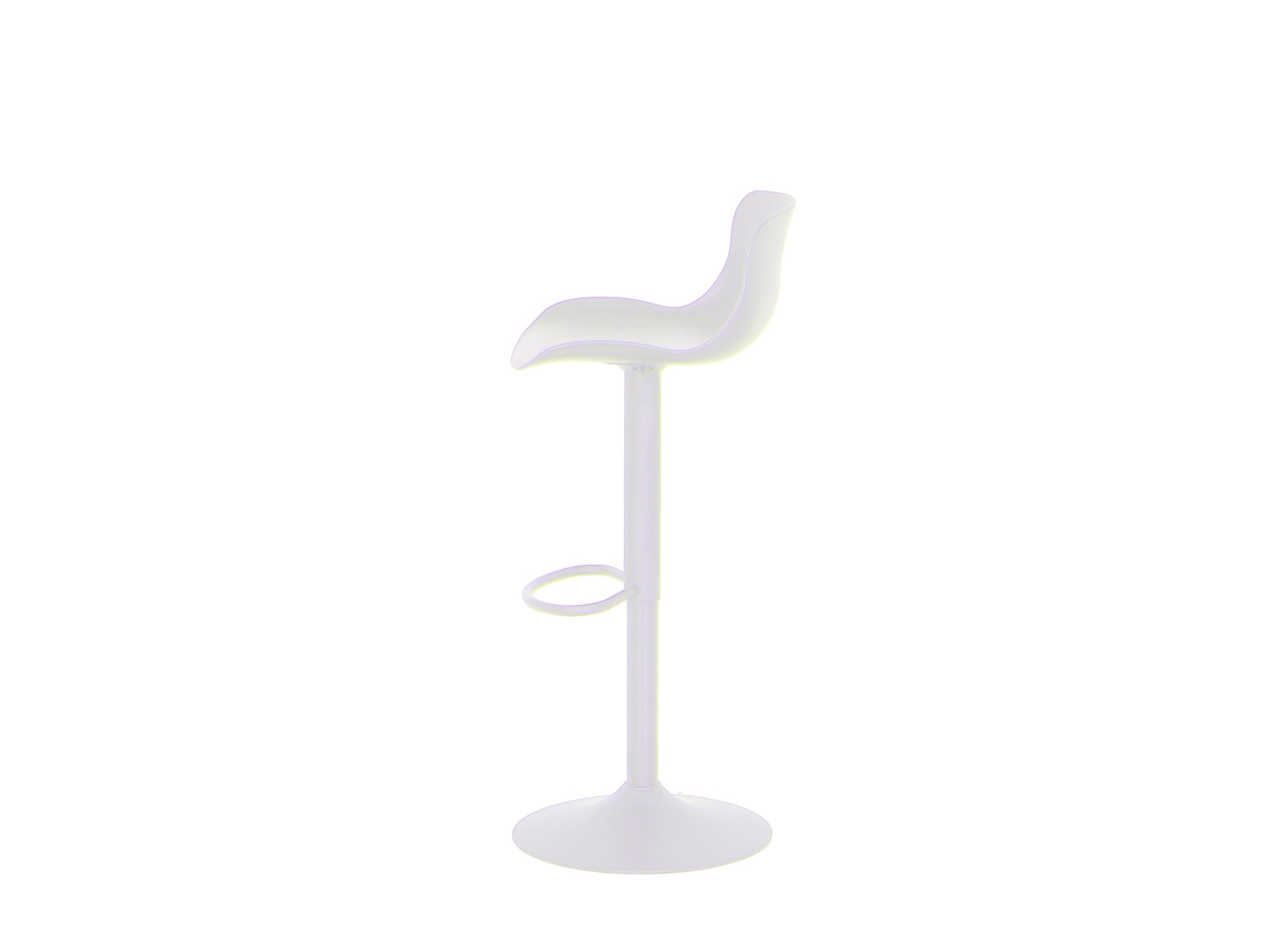 Chaise de bar Dune HA57-78cm - synthétique - blanc