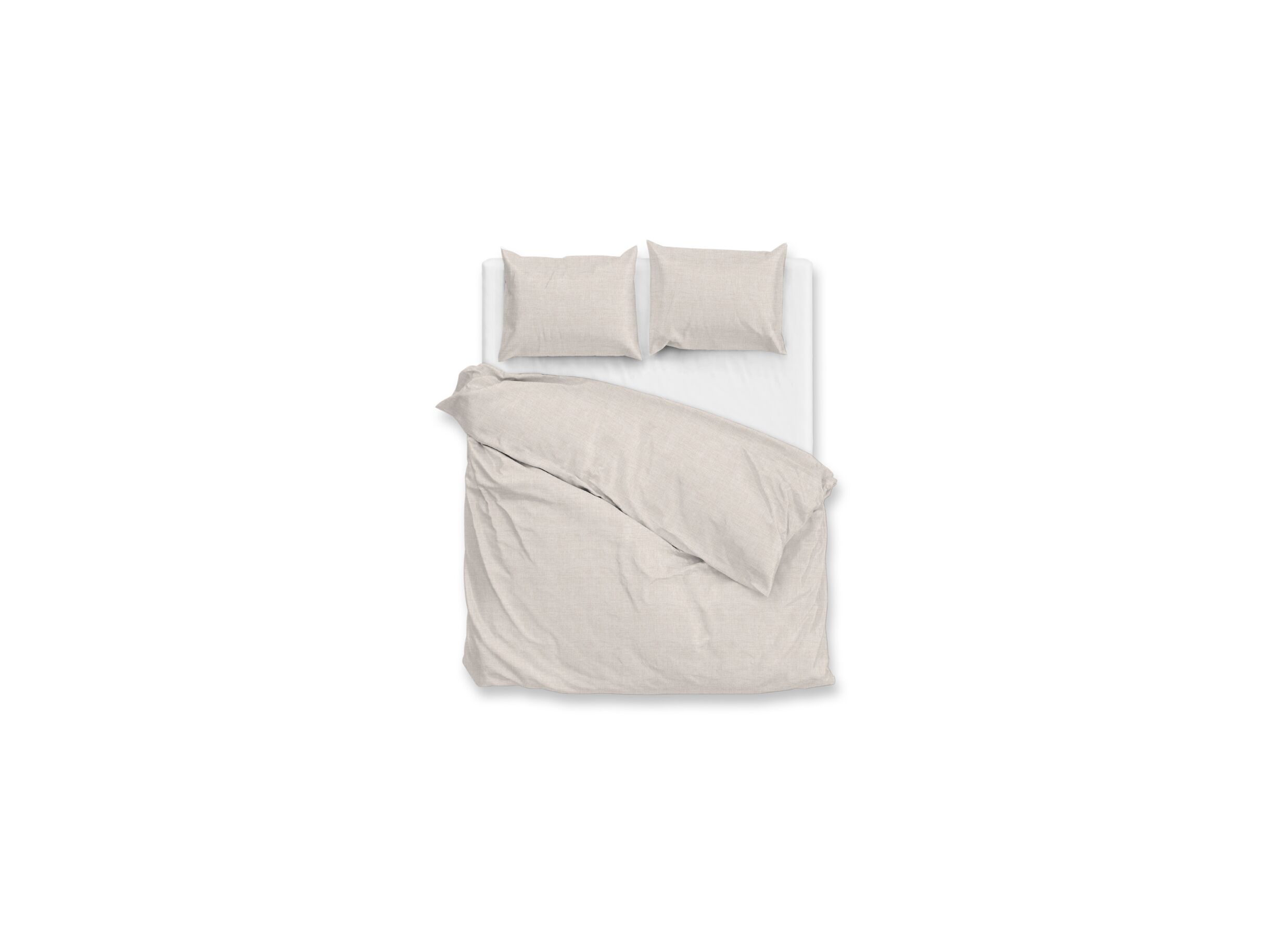 Dekbedovertrek Di Lino 140x220cm - flanel - beige - Housse de couette Di Lino 140x220cm - flanelle - beige