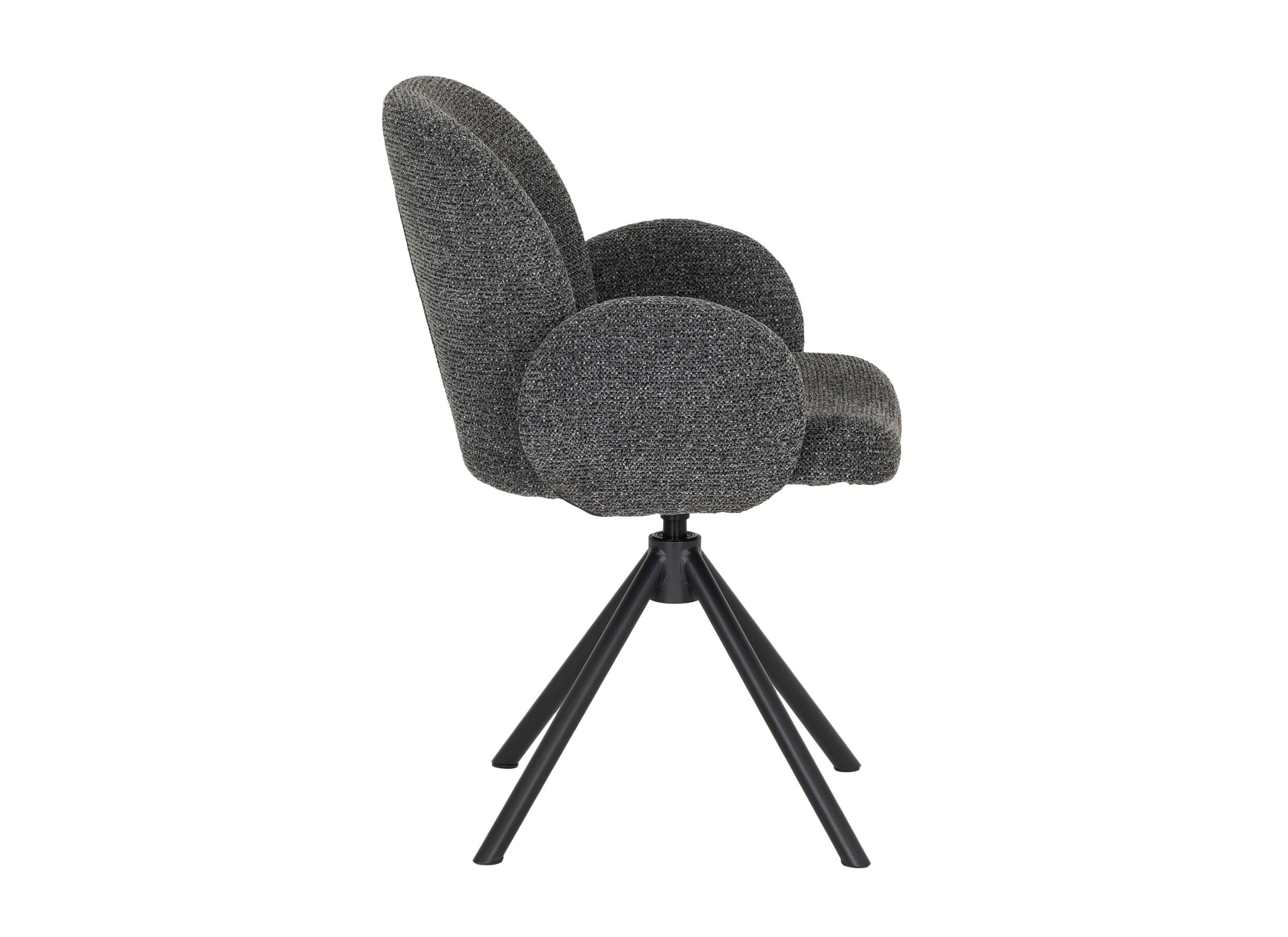Aperçu - Chaise pivotante Josea 67x62x86cm - fibre polyester - gris