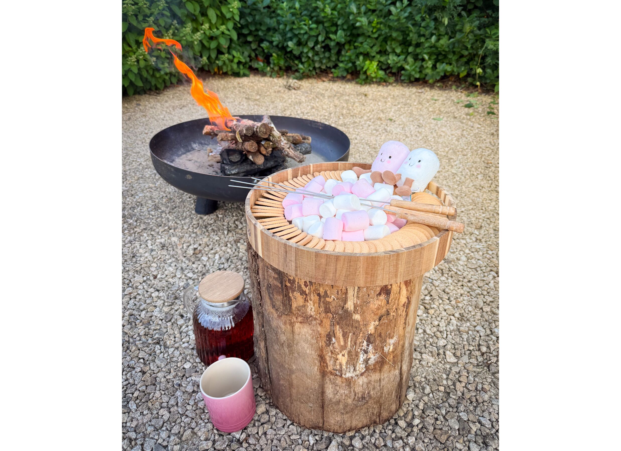 Foto ambiance - Plateau rond Ø35cm - décor & acacia massif - marron