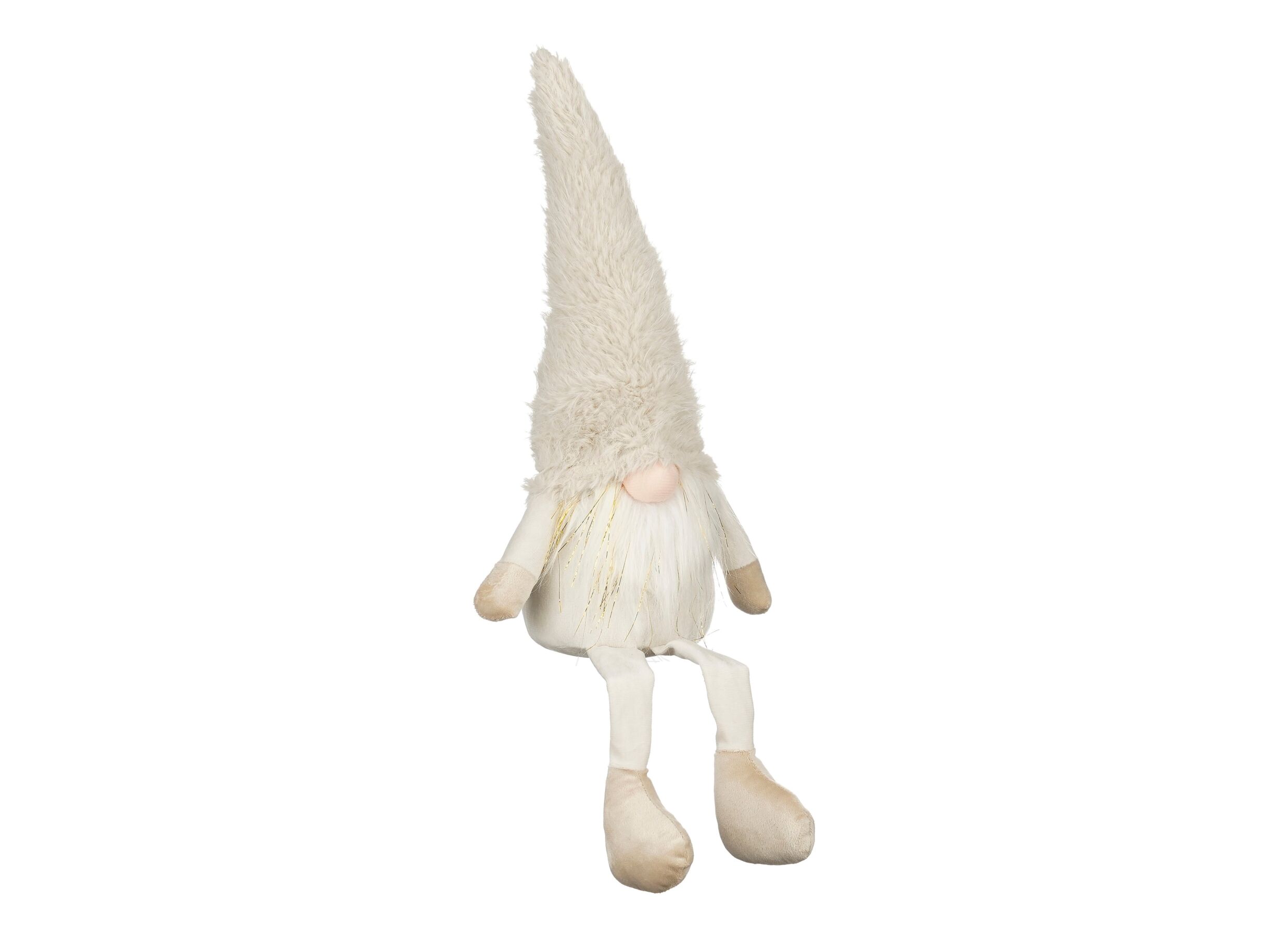 Plus Important - Décoration de Noël Gnome 20x9x50cm - tissu - crème