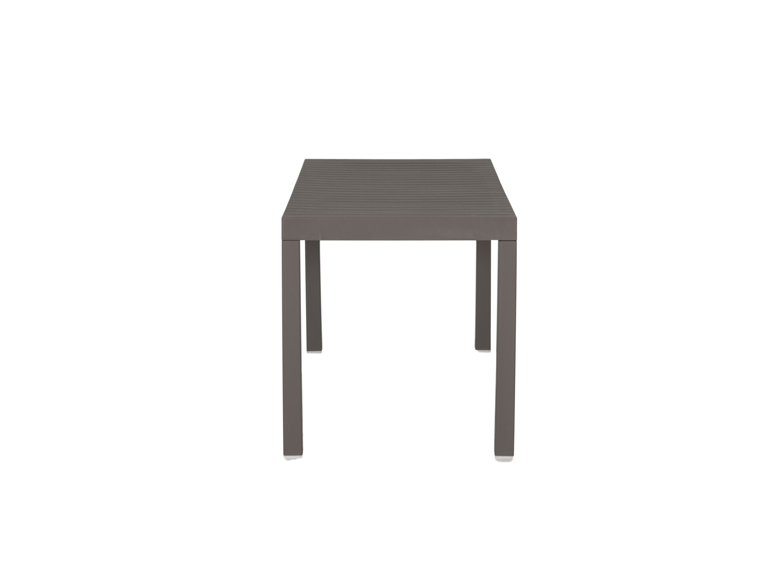 Aperçu - Table de jardin Hana 72,5x72,5cm - matière synthétique & métal - taupe