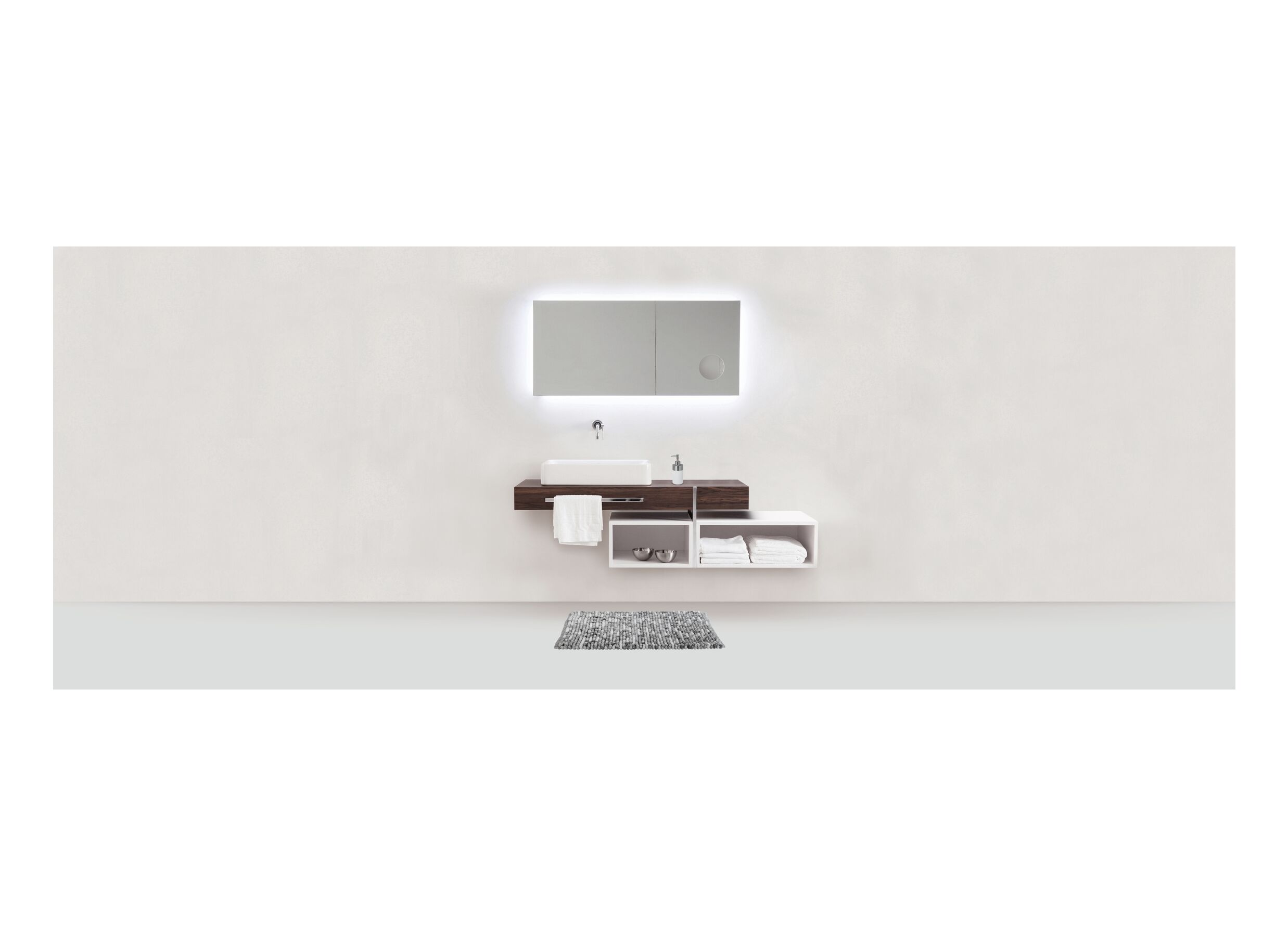 Foto ambiance - Tapis de bain Urdu 60x90cm gris