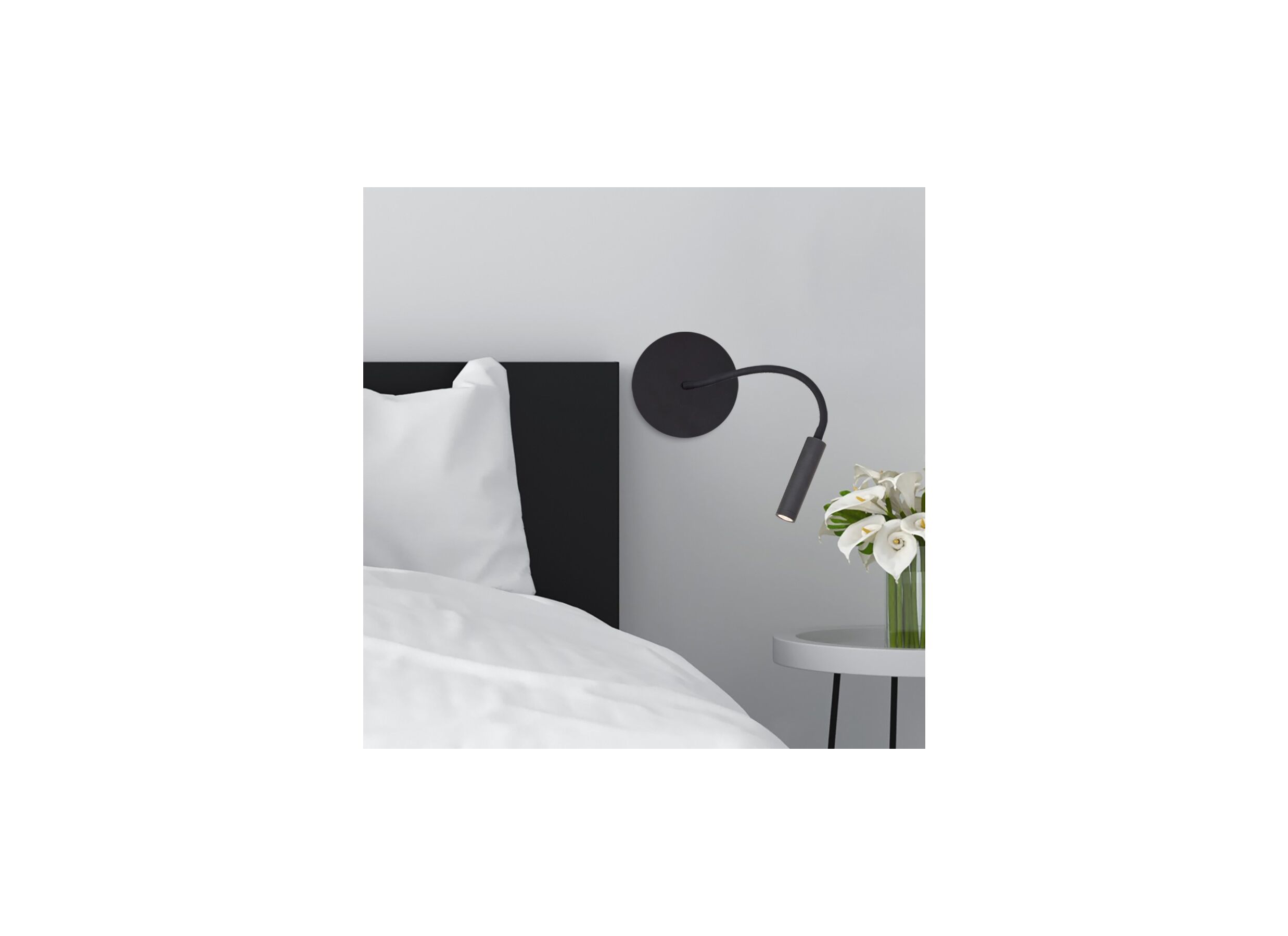 Sfeerfoto - Wandlamp Jutta zand zwart 1x4,1W