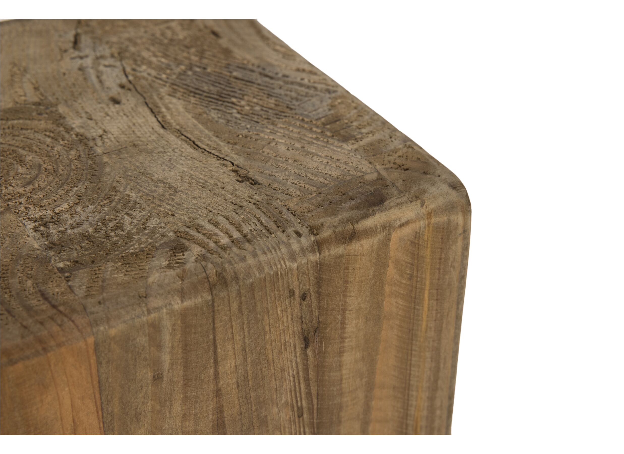 Detail - Colonne Qubit 20x20x20cm - sapin massif recyclé - naturel