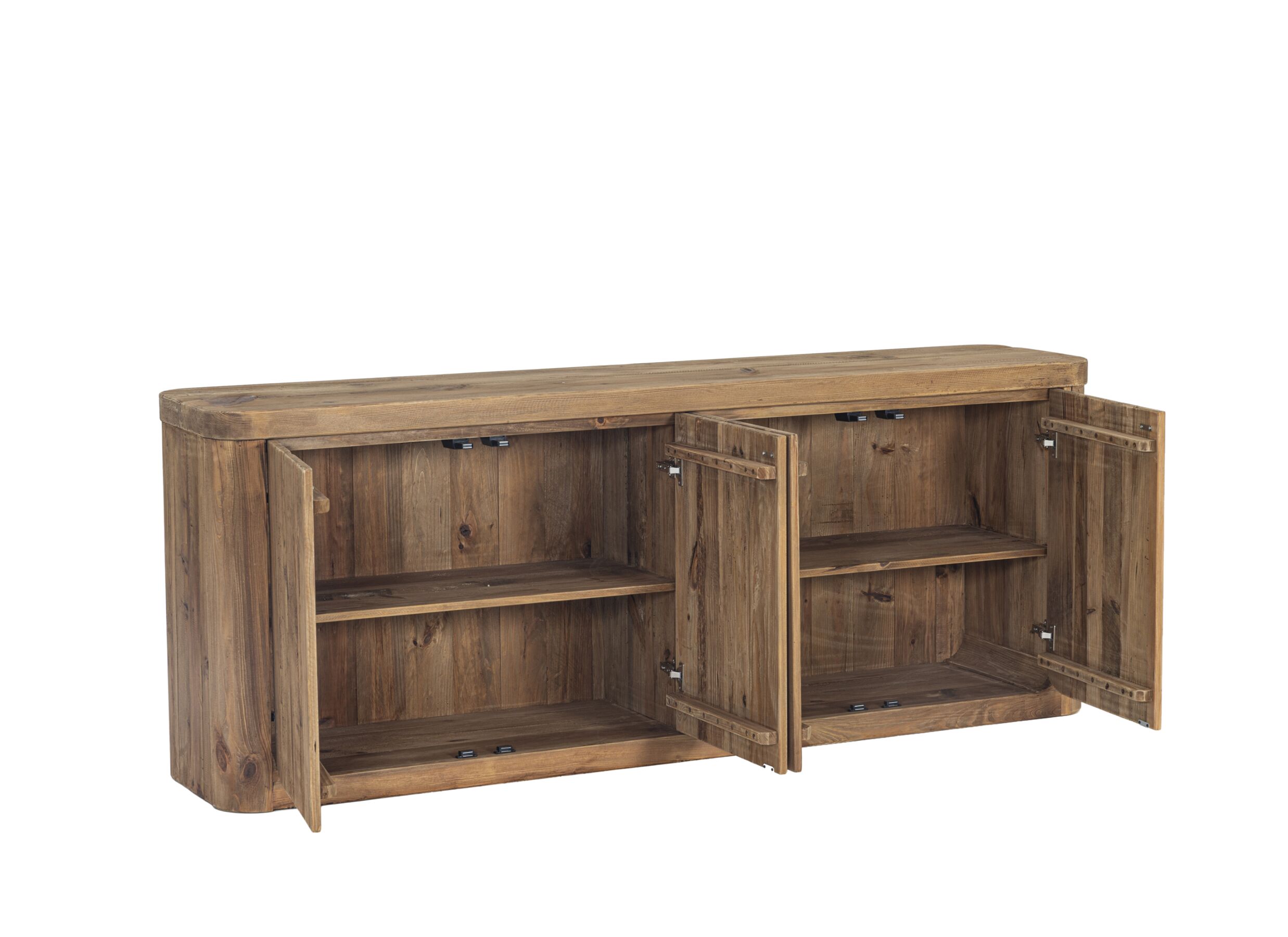 Disposition - Buffet Cattaneo 210cm - bois de pin recyclé - naturel