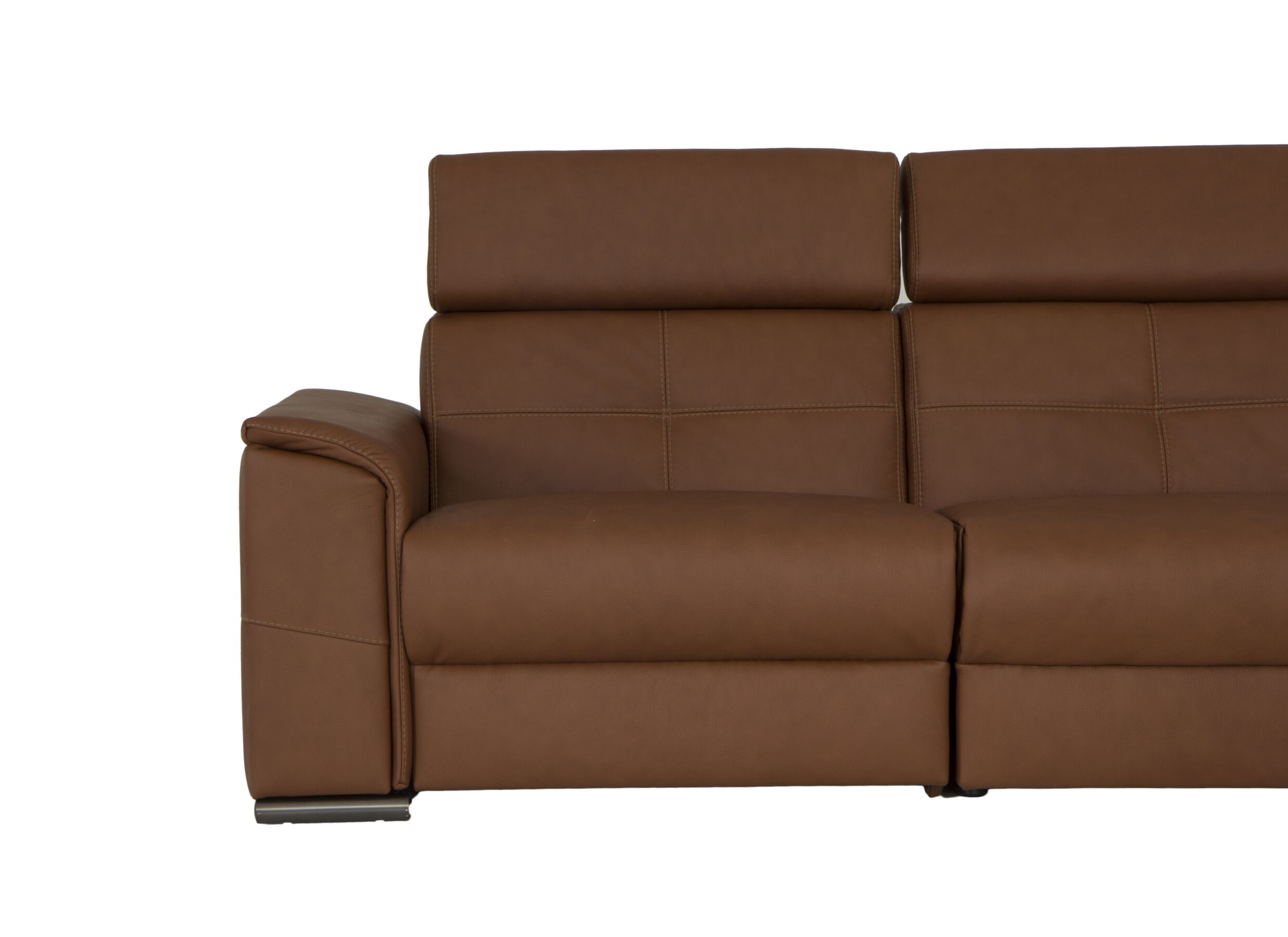 Hoeksalon Lana 289x227cm - leder - bruin