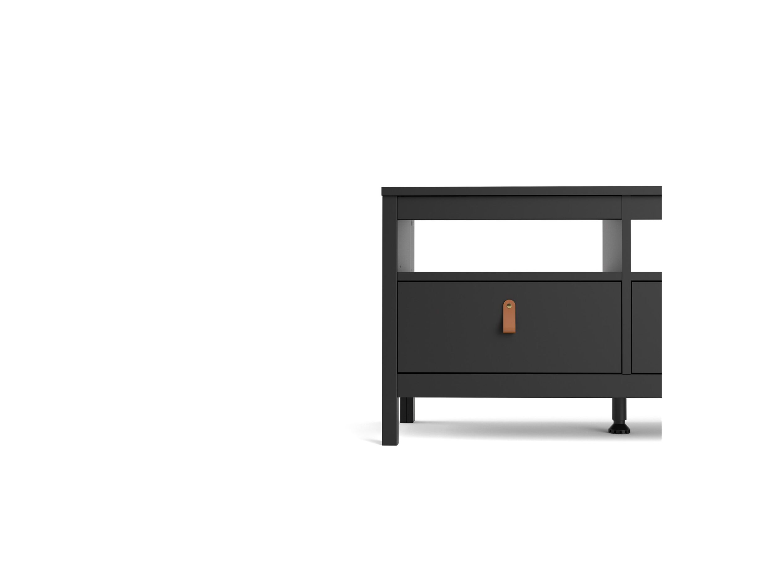 Tv-meubel Madrid 152cm - meubelplaat - matzwart