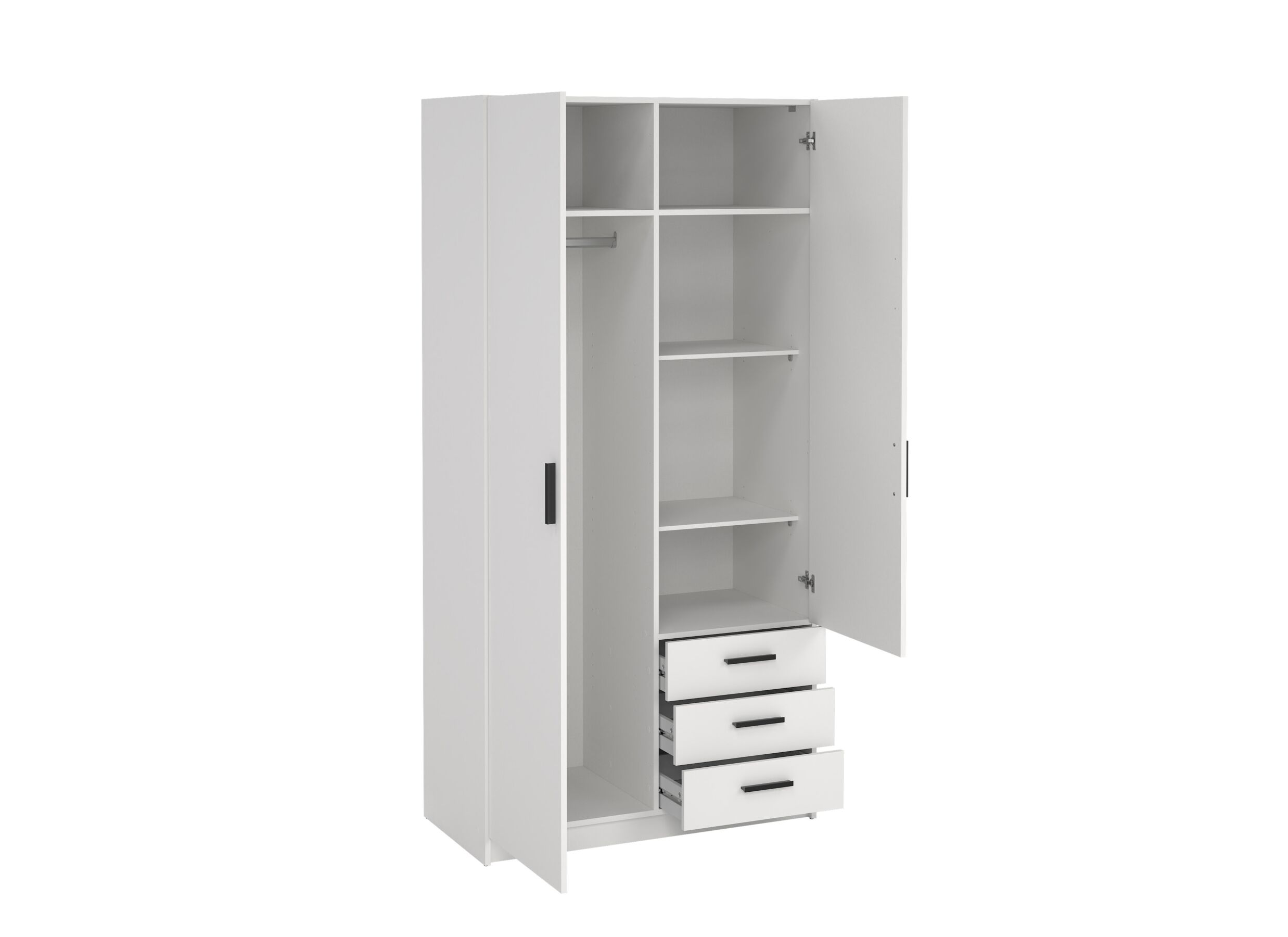 Disposition - Garde-robe Sprint 99cm - décor - blanc