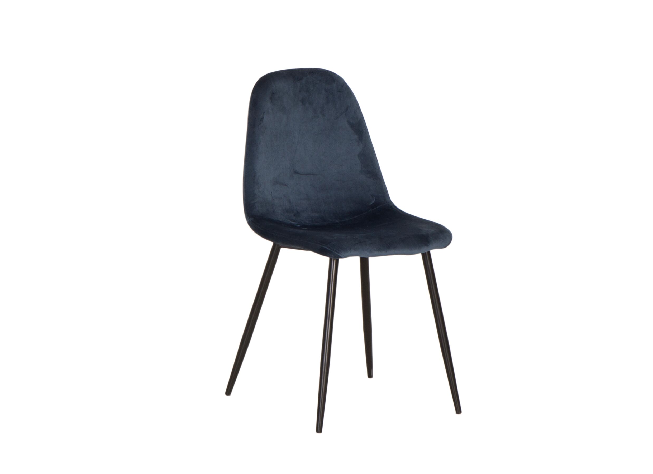 Chaise Charlton velours bleu - Chaise Charlton 44x53x87cm - velours - bleu