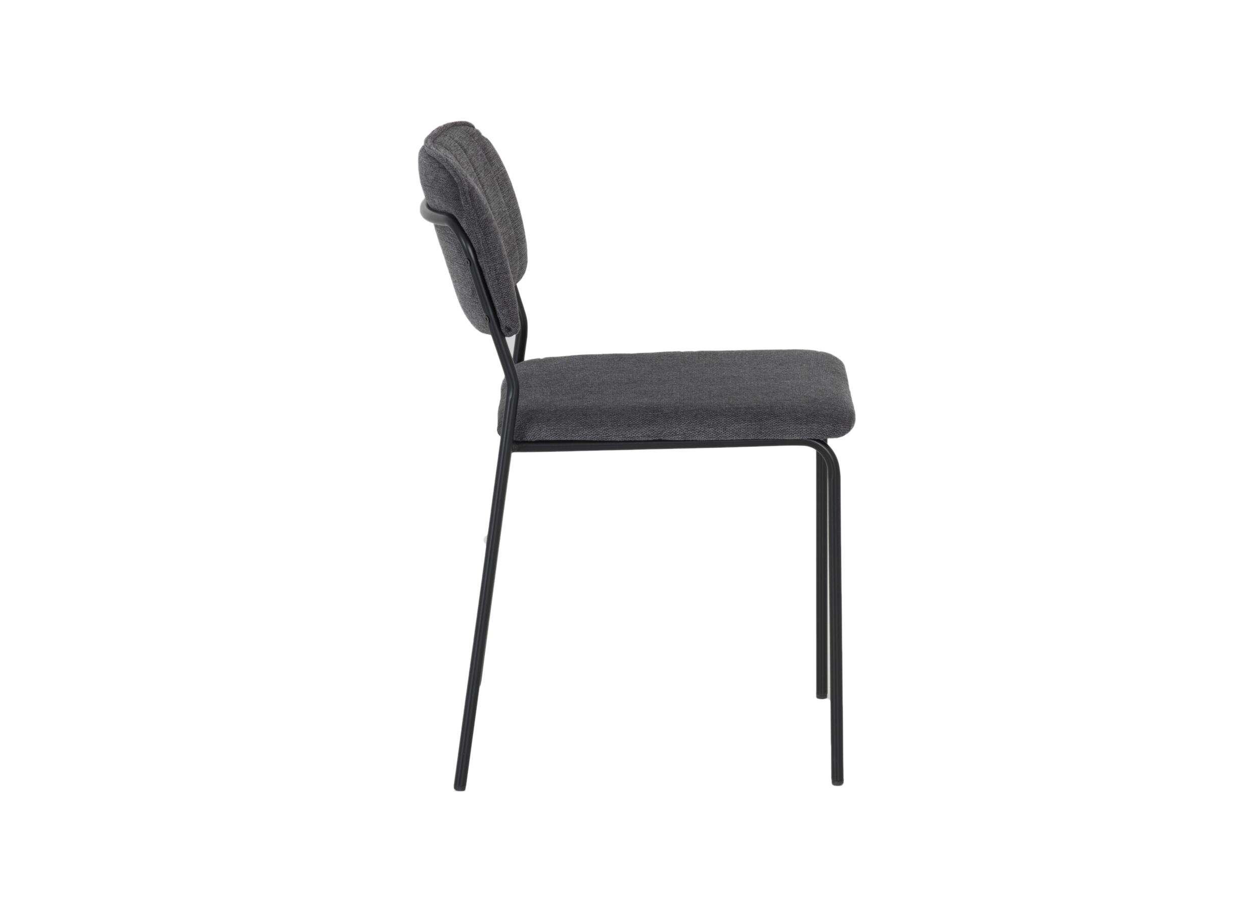 Aperçu - Chaise Epoca 46x54,5x85cm - tissu - anthracite