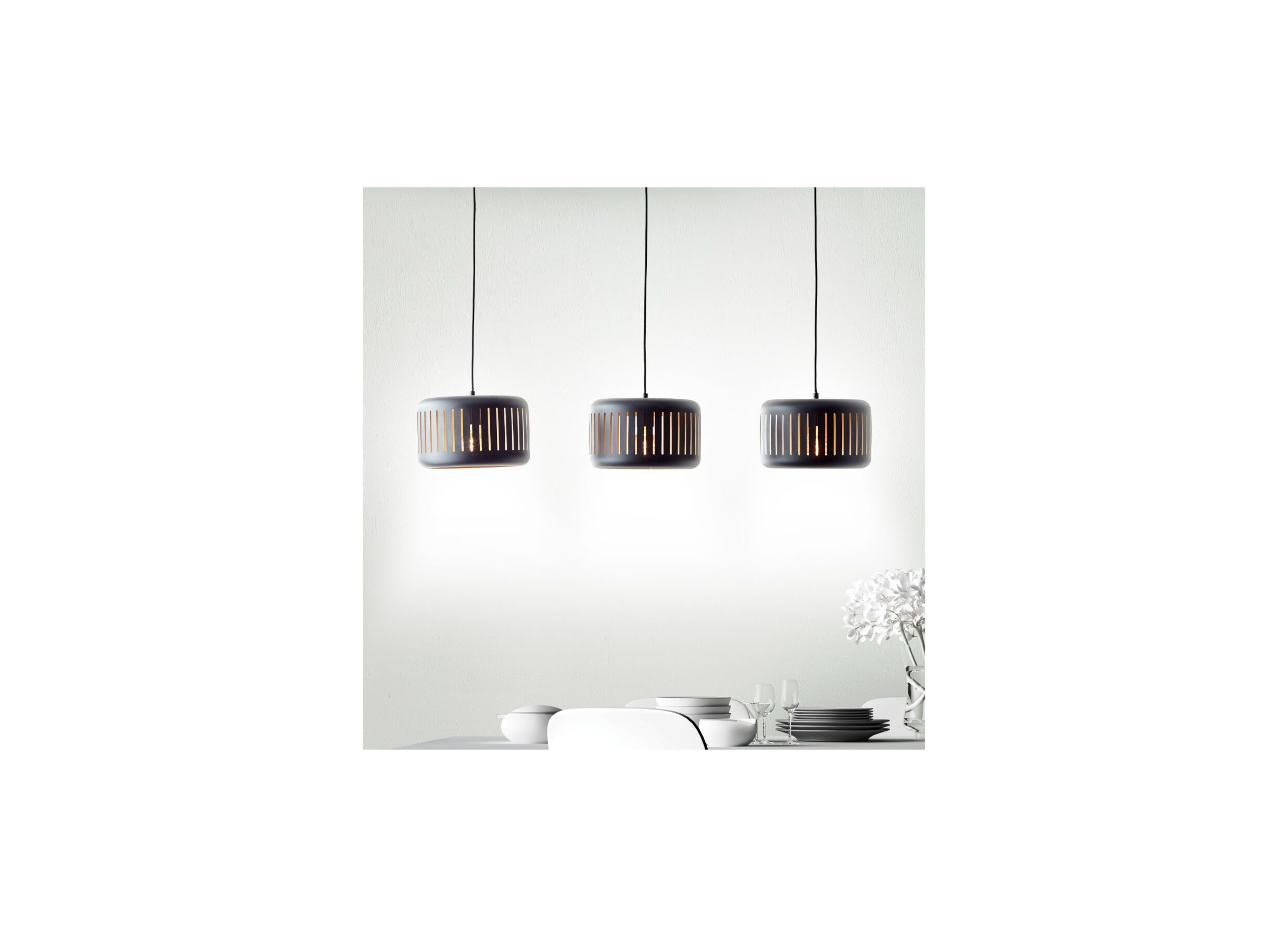 Sfeerfoto - Hanglamp Tyas 110x27x120cm 3x60W E27