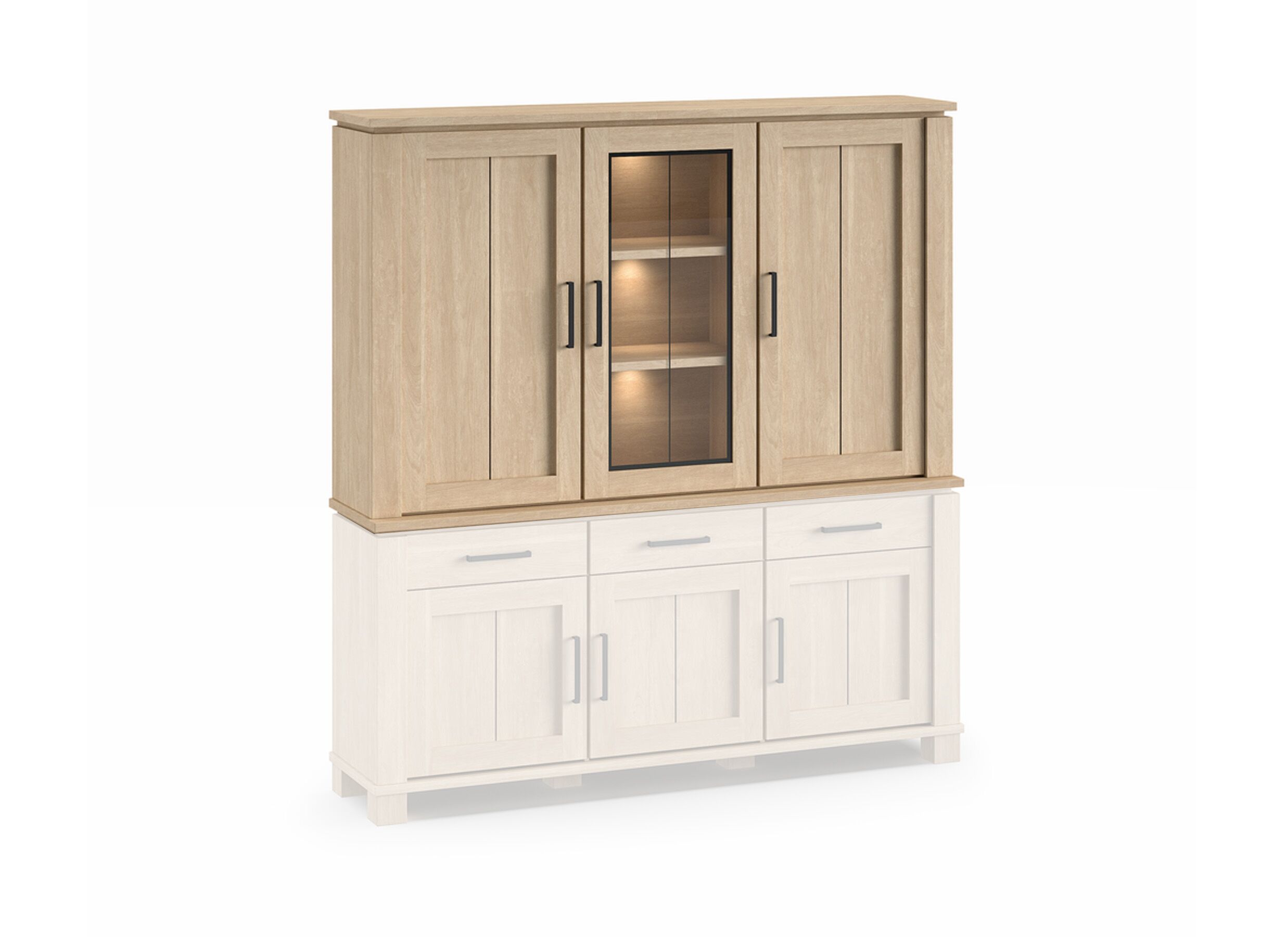 Opzetstuk Alba 199cm - decor - sand oak nature - Surmeuble Alba 199cm - décor - sand oak nature