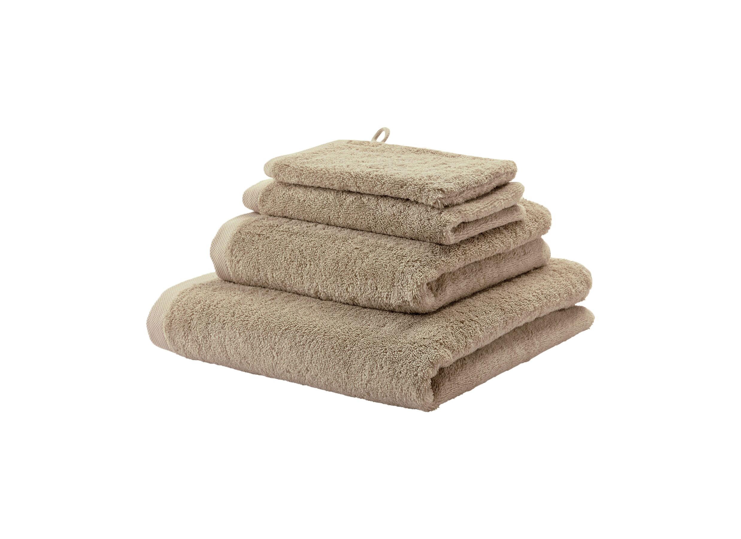 Photo ensemble - Serviette de bain Londen 55x100cm - coton - almond