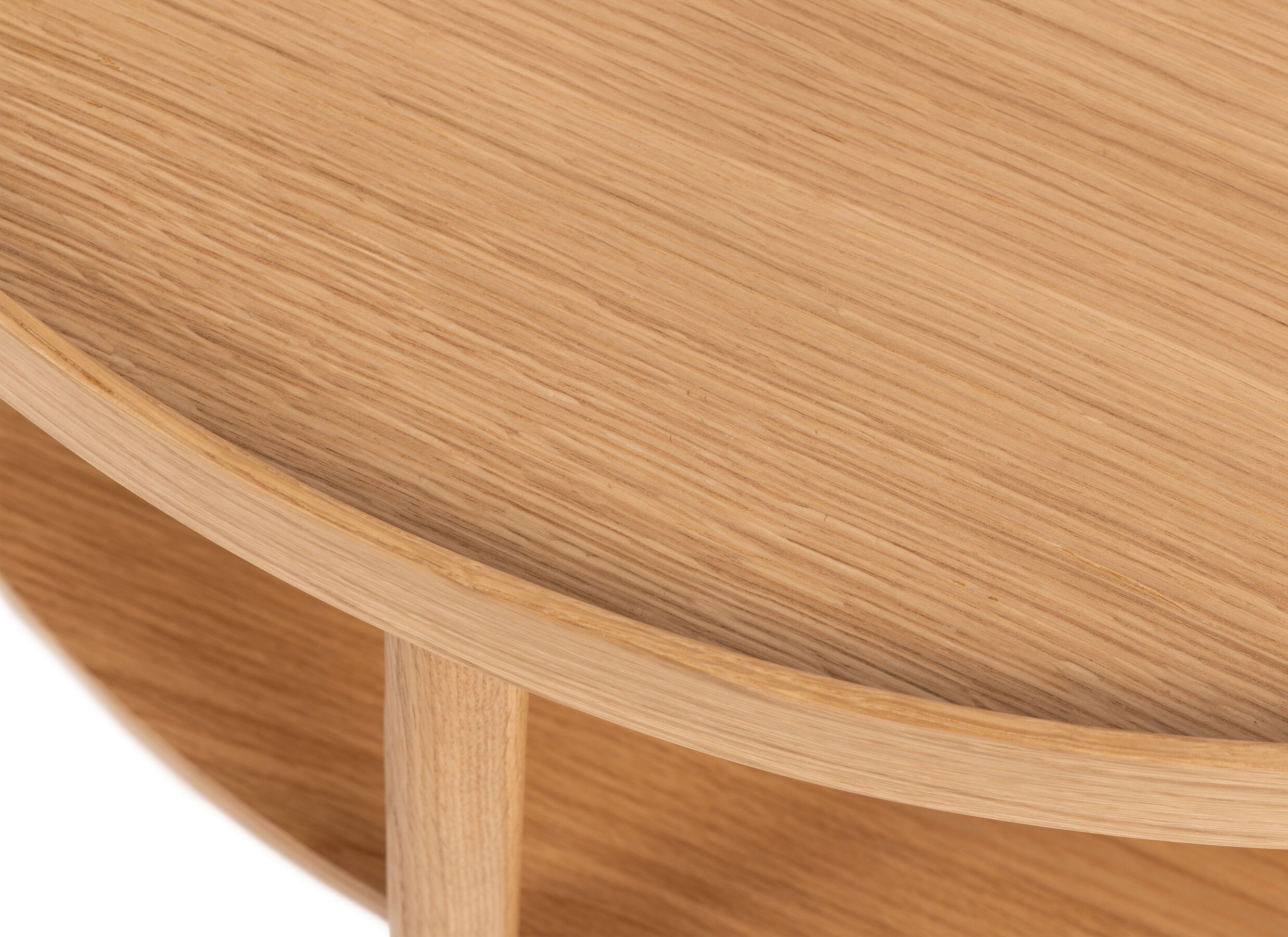 Detail - Table basse Ø80 - placage chêne - brun