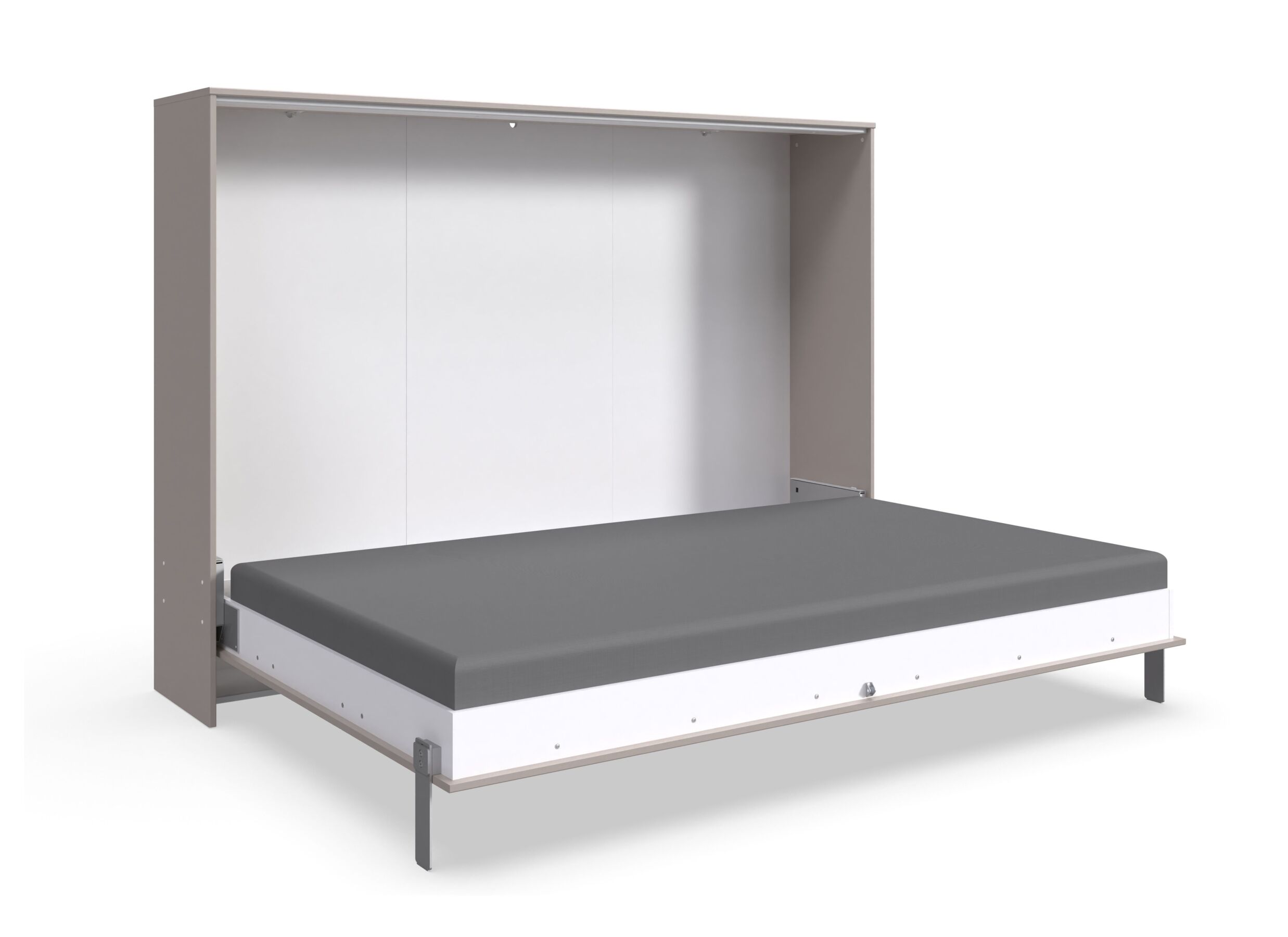 Opklapbed Juist 140x200cm - decor - sahara grijs - Lit pliant Juist 140x200cm - décor - sahara gris