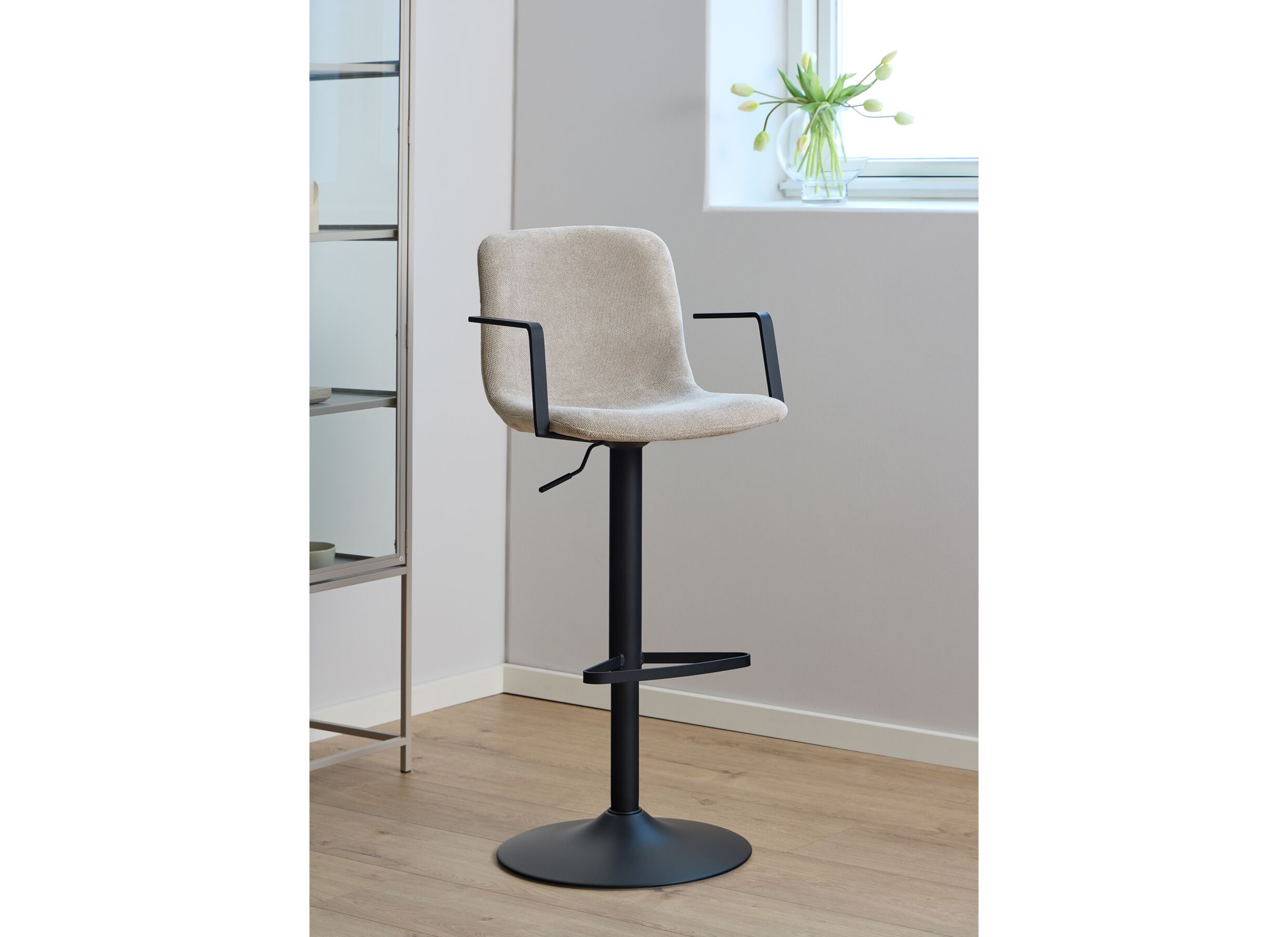 Foto ambiance - Chaise de bar HA63cm - tissu - beige