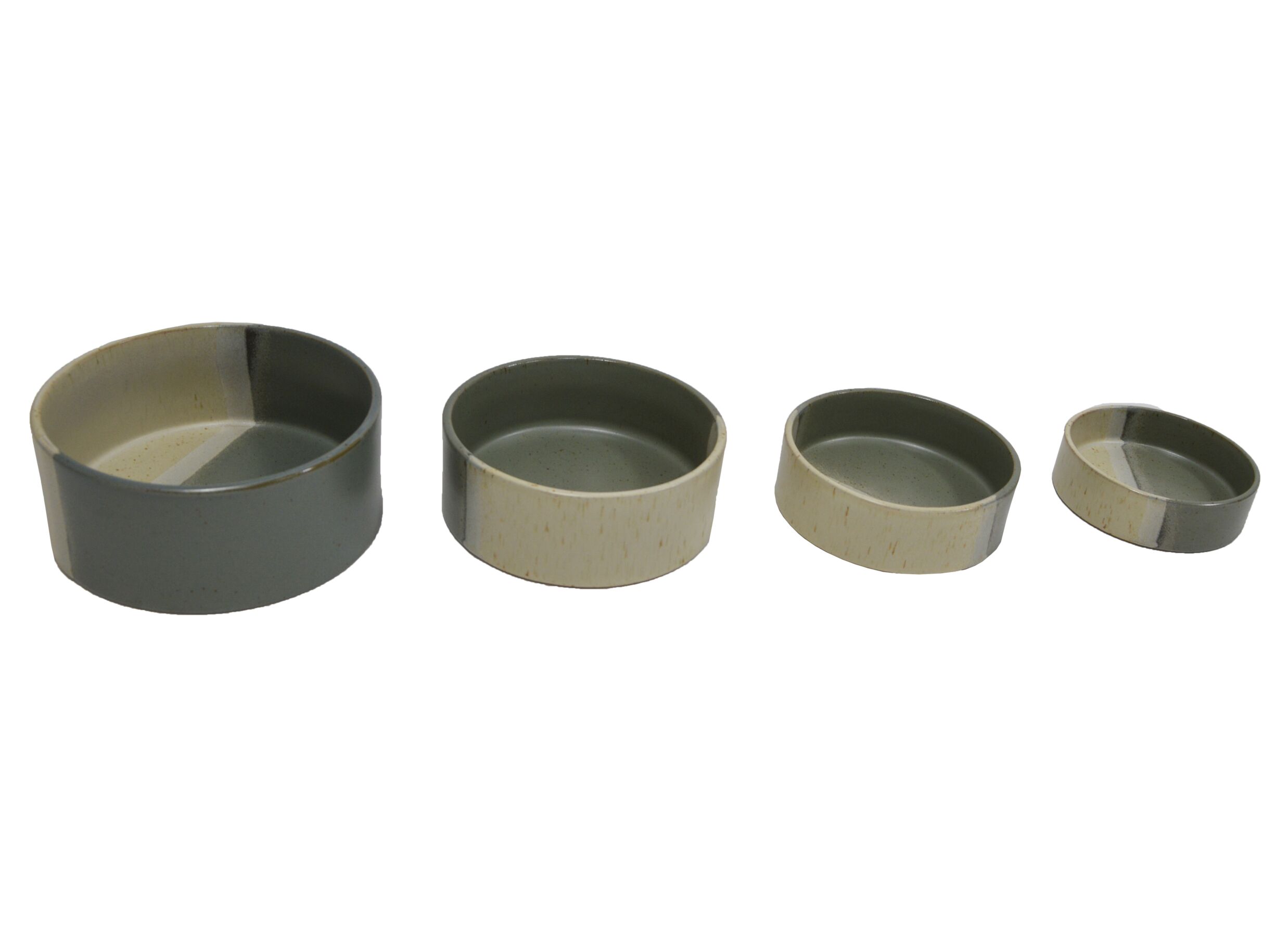 Setfoto - Voerbak Ø18cm - keramiek - groen