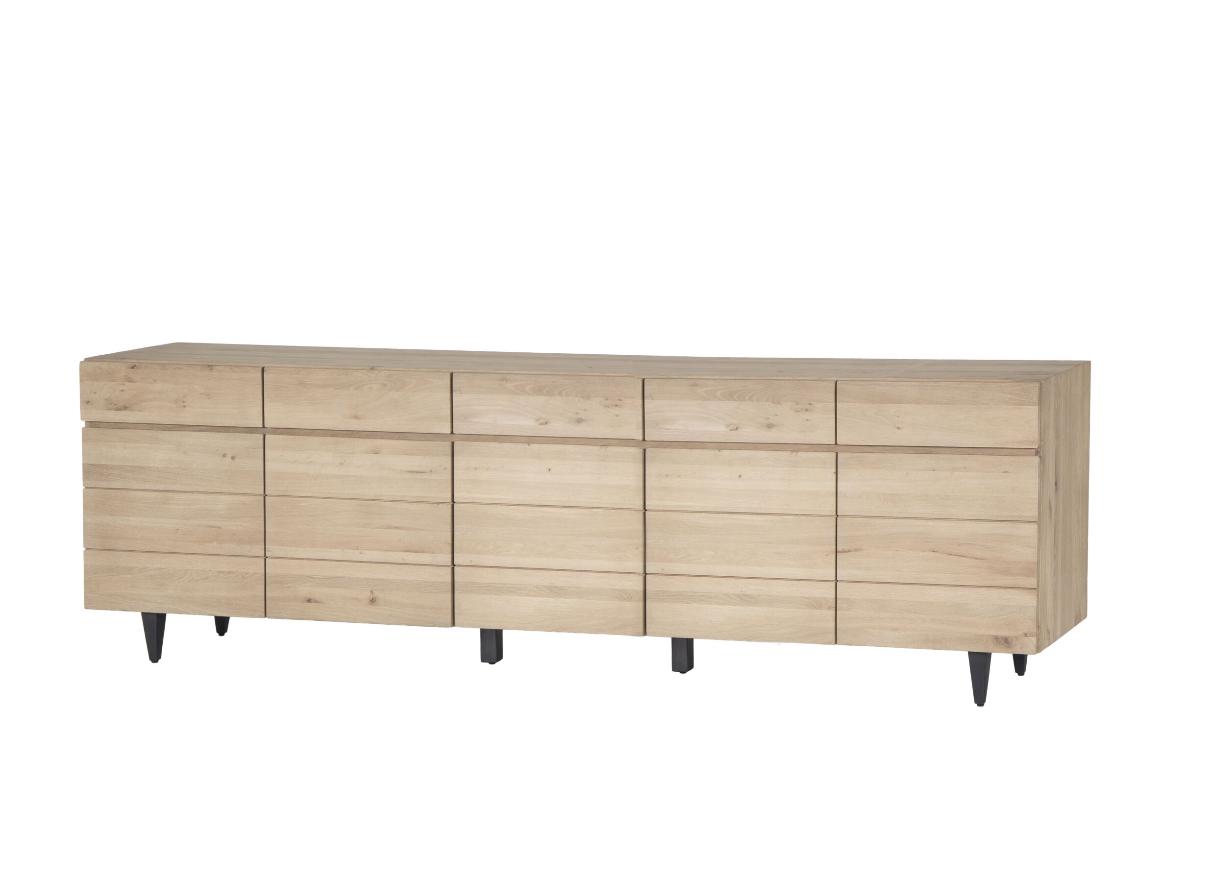 Buffet Palacio 250cm - chêne massif & décor - naturel