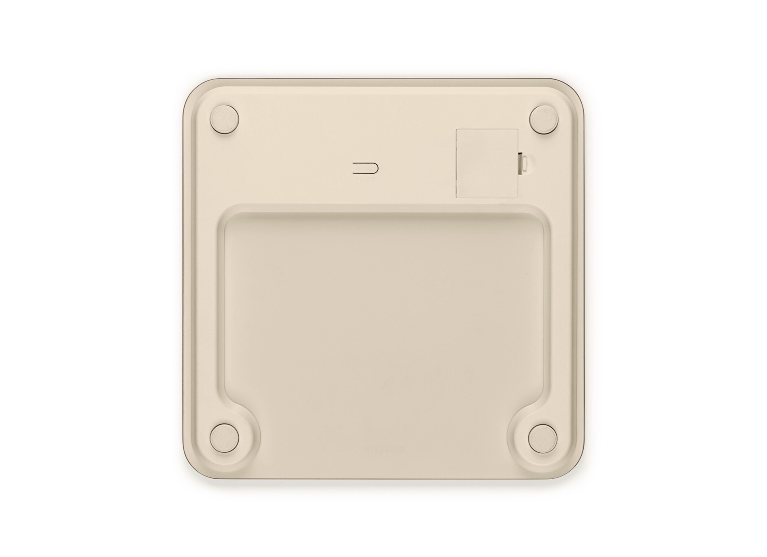 Overzichtsfoto - Personenweegschaal 28x28x3cm - glas - soft beige