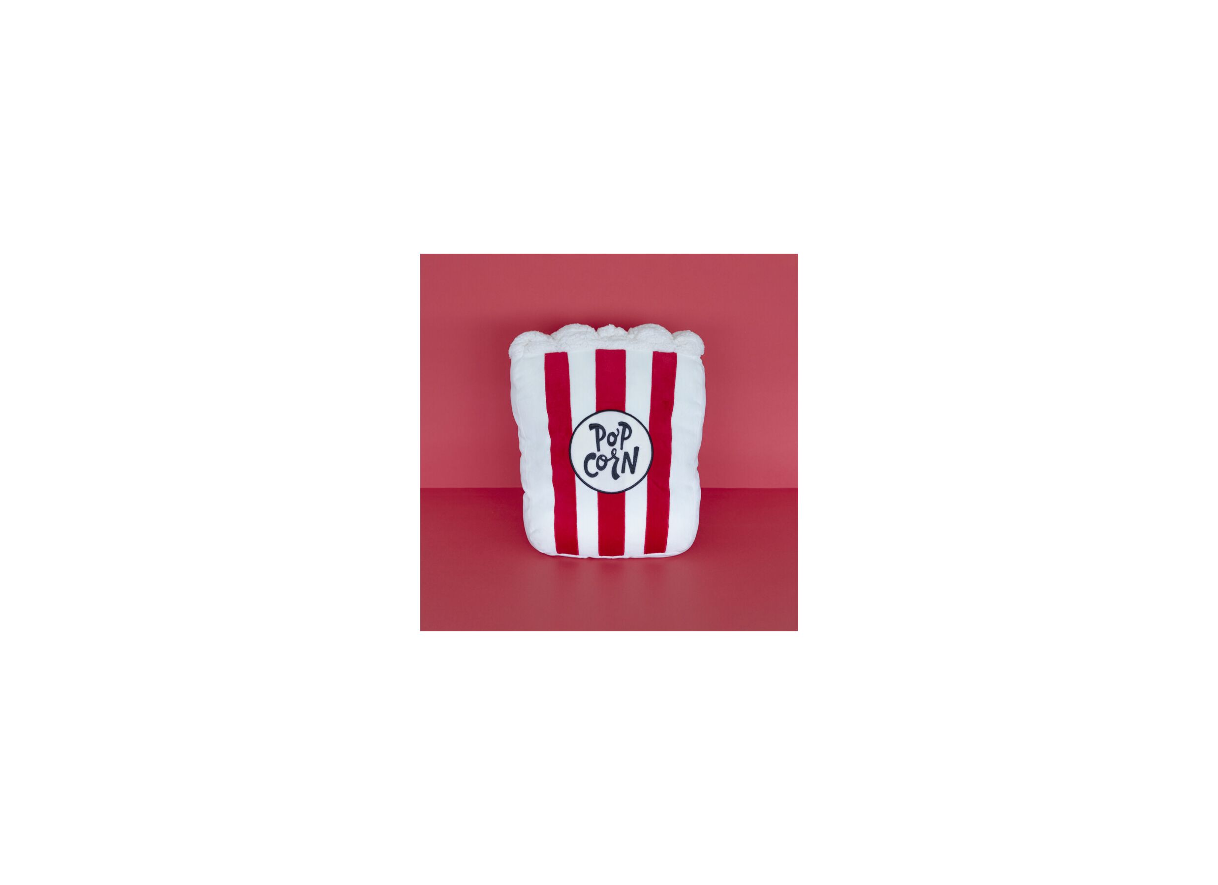 Sfeerfoto - Kussen Popcorn 40x30cm - stof - wit rood