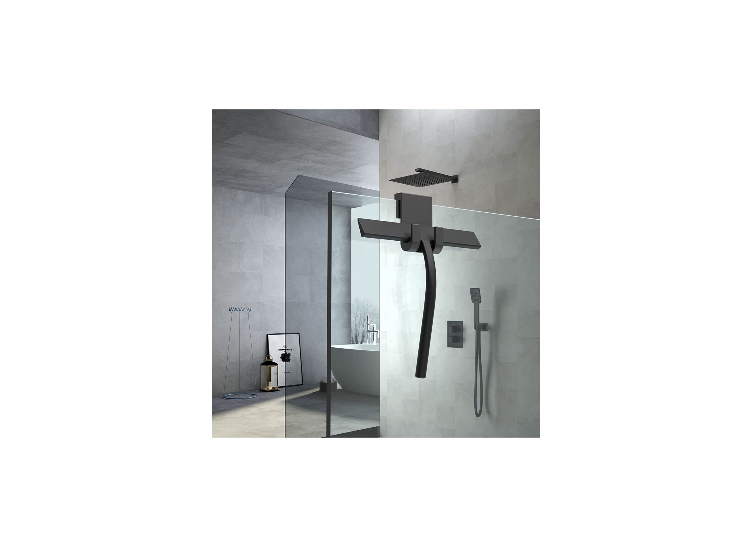 Foto ambiance - Raclettes de douche Foam noir mat