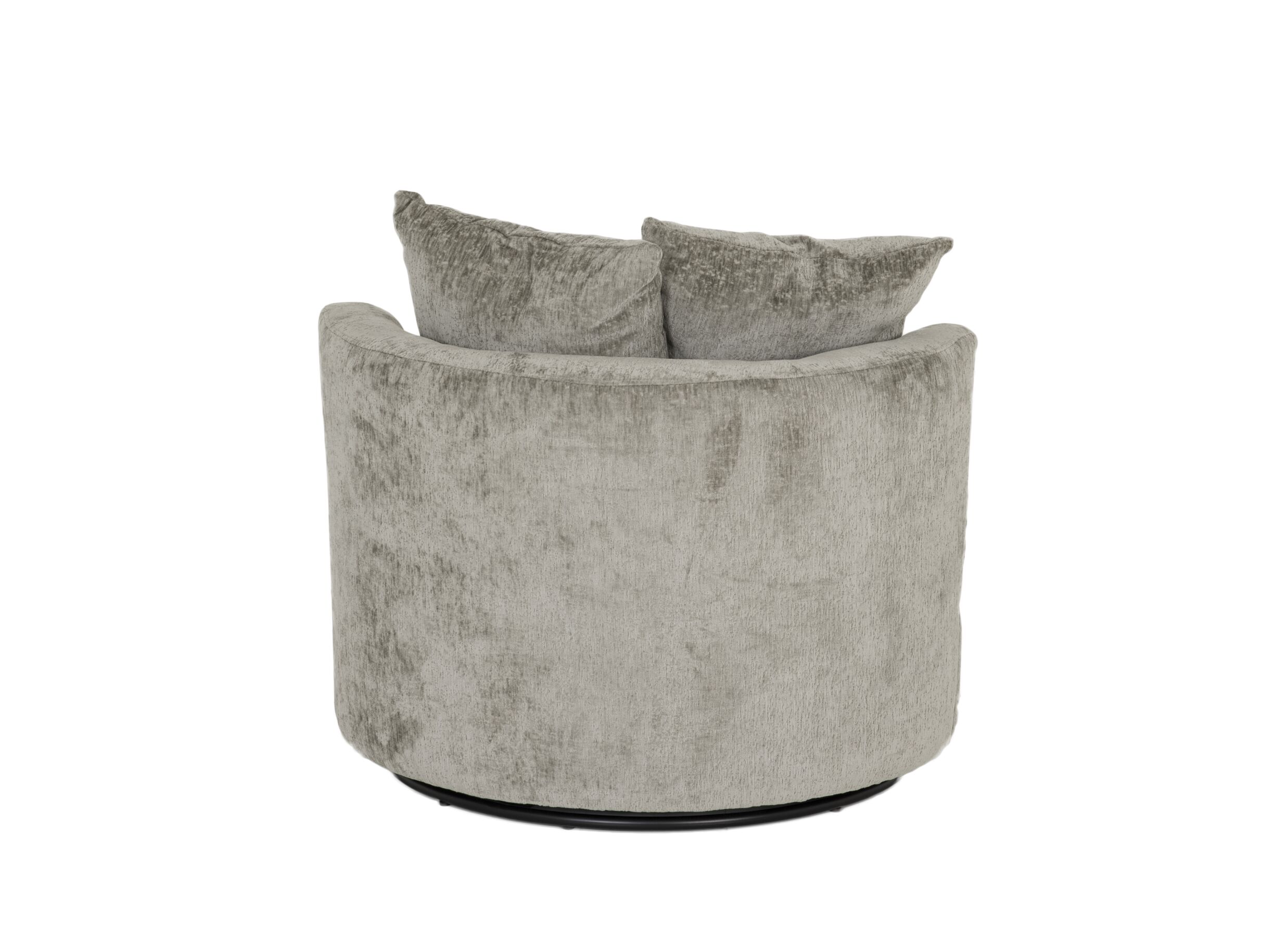 Fauteuil pivotant Dynamo 93,5x88x84cm - tissu - greige