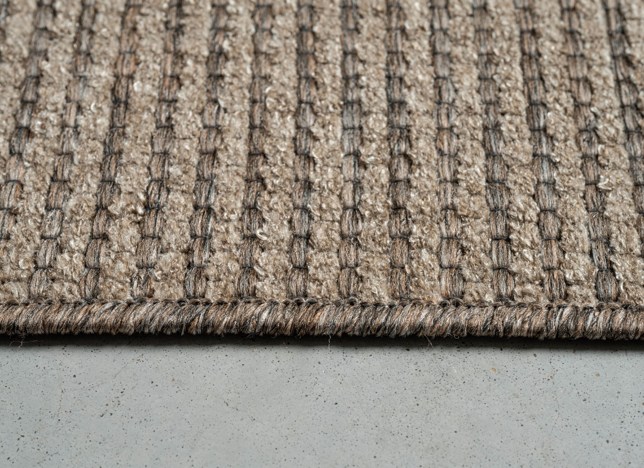 Detail - Tapis Makabi 280x380cm - polyester & polypropylène - marron