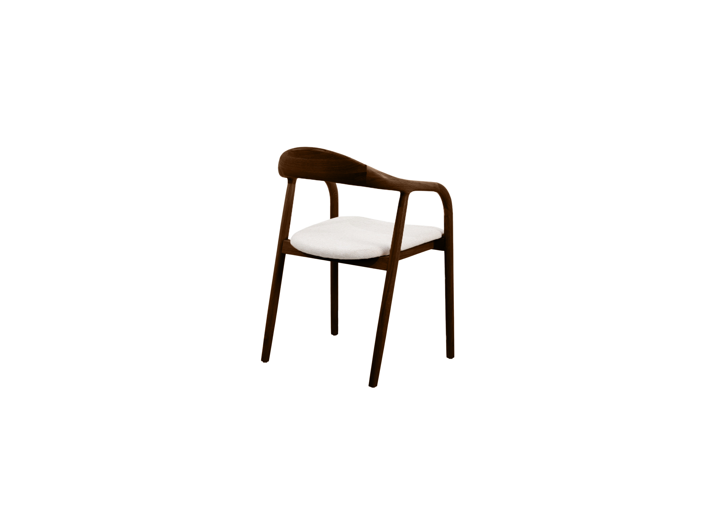 Overzichtsfoto - Stoel Donna 56,5x53x79,4cm - beuk fineer & polyestervezel - walnoot