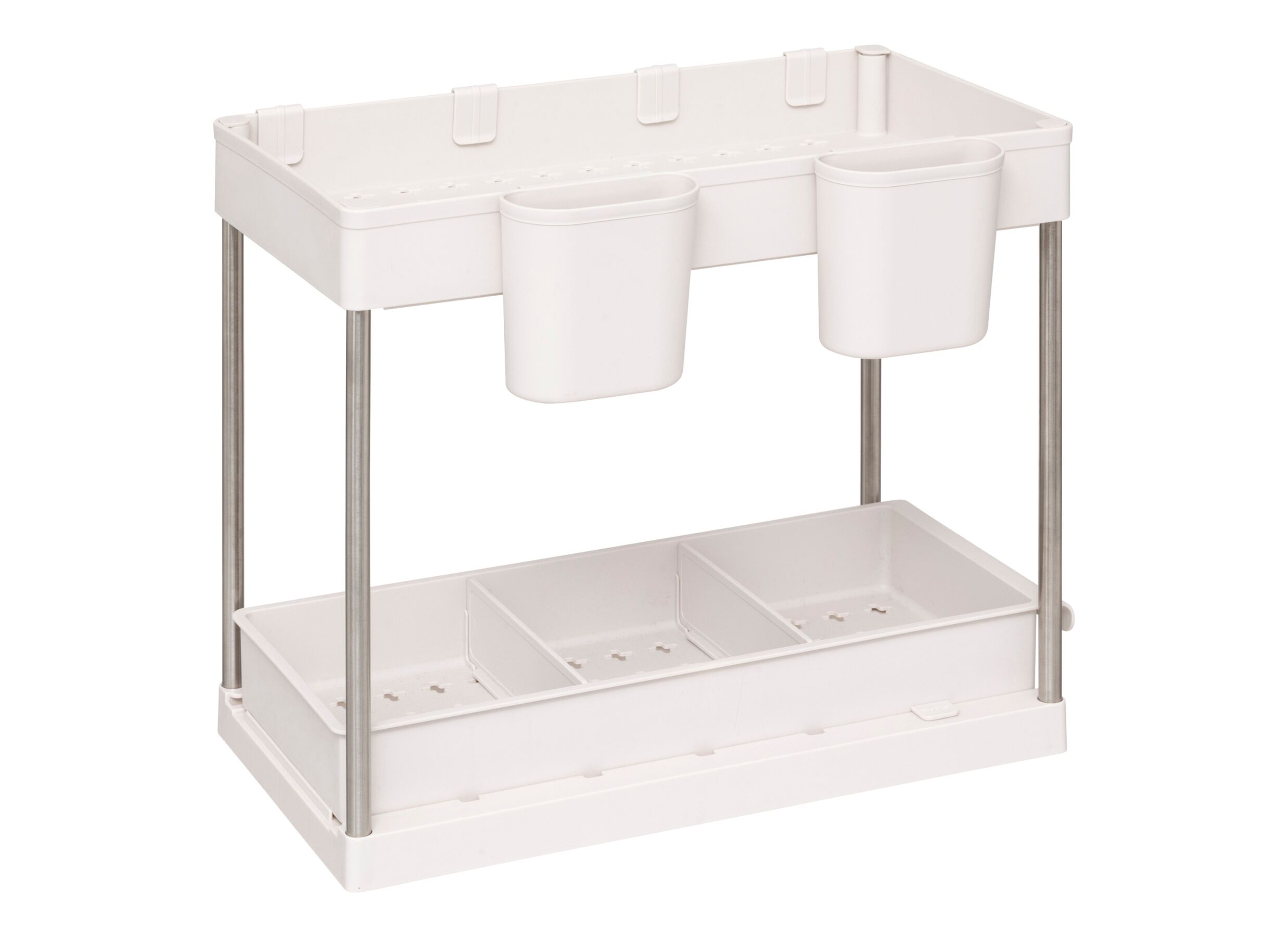 Hoofdfoto - Organizer 2 niveaus 21,5x40,7x34cm - kunststof - beige