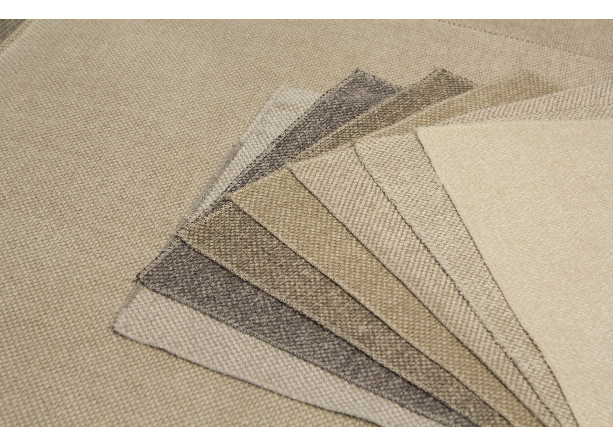 Canapé d'angle Helio 393x197cm - tissu - beige clair
