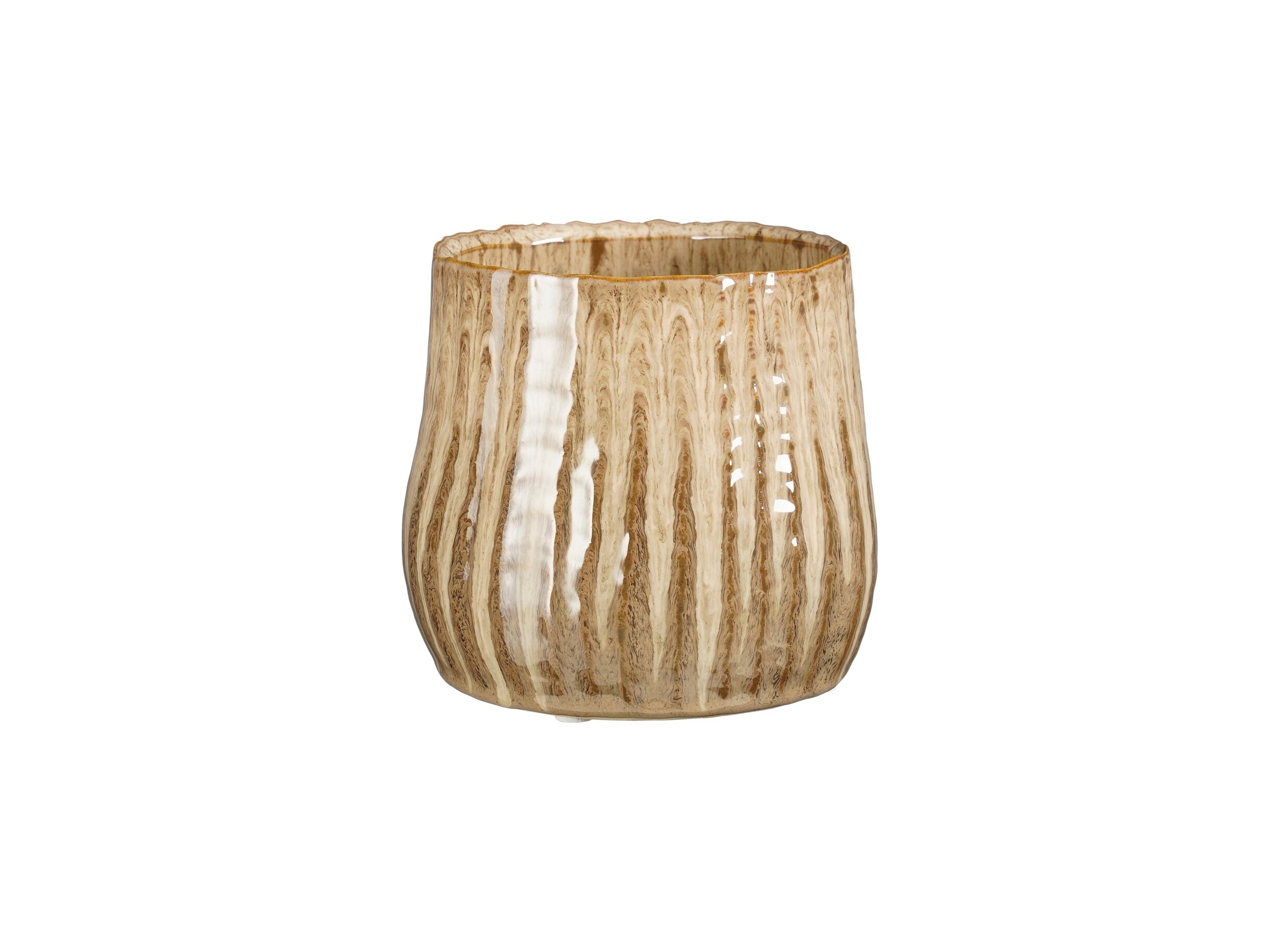 Plus Important - Cache-pot Vida Ø13,5x12cm - stoneware - brun